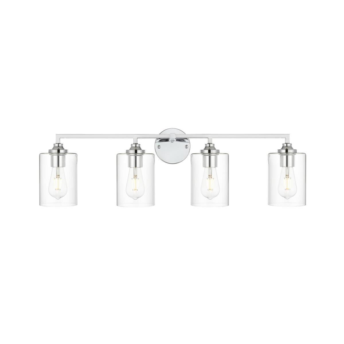 Shown in Chrome  finish and Clear glass