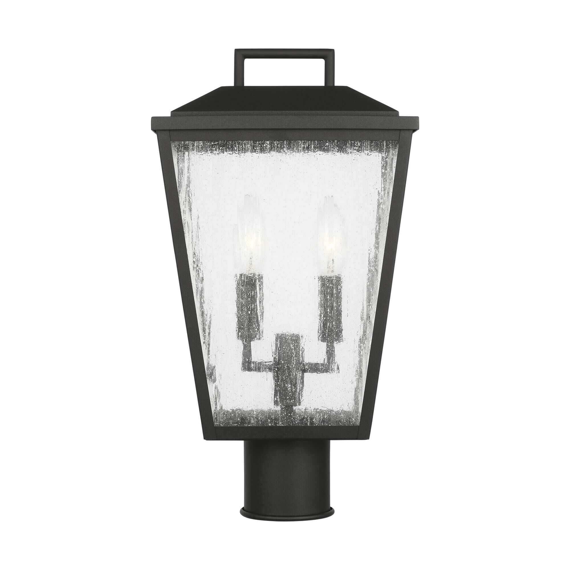 Shown in Textured Black finish and Clear Seeded glass