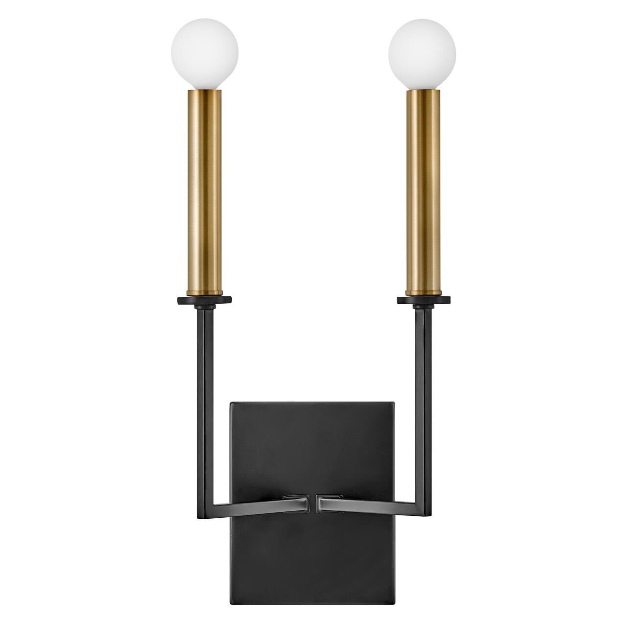 Shown in Black finish and Lacquered Brass accent