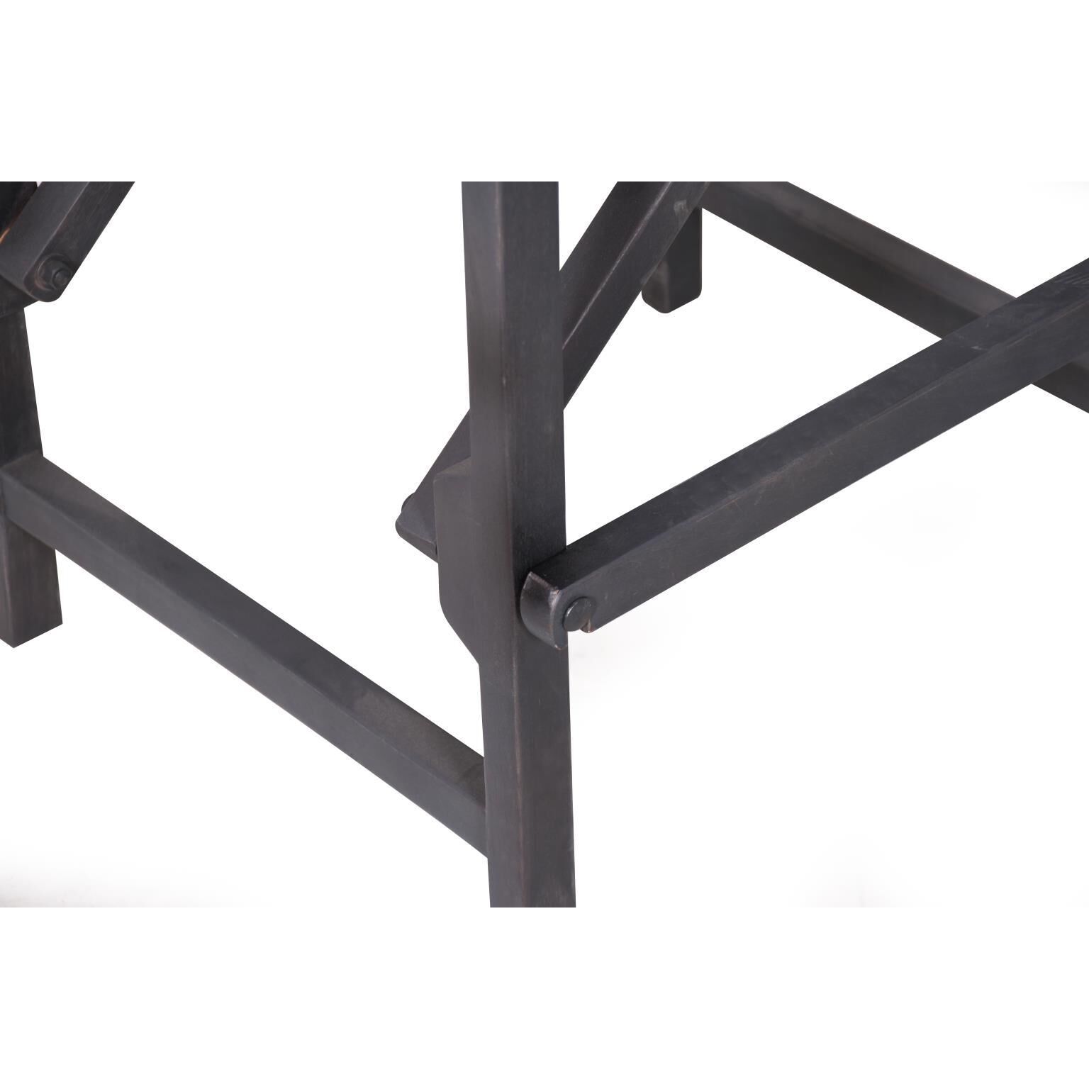 Leather Stool by Howard Elliott Collection