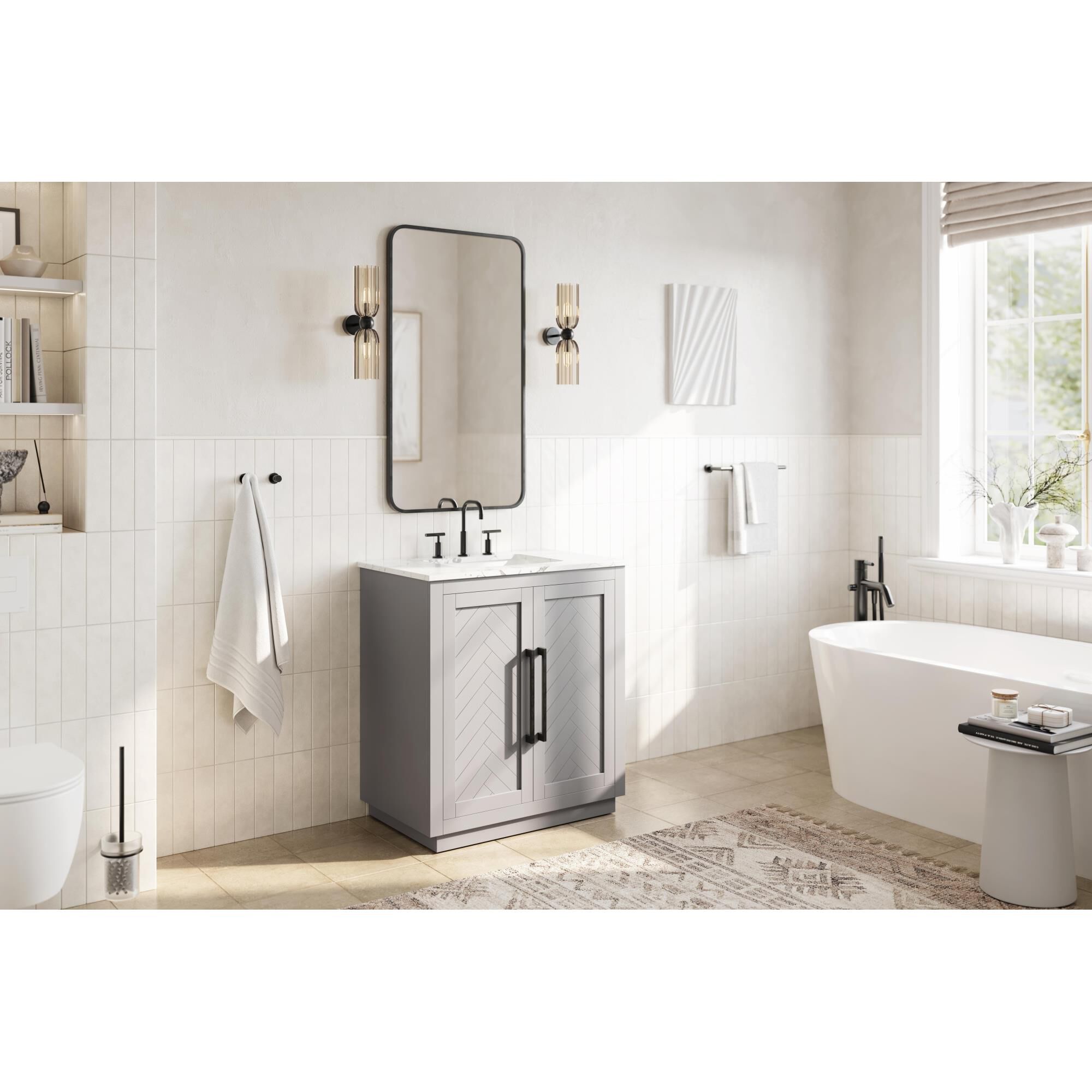 Shown in Grey finish