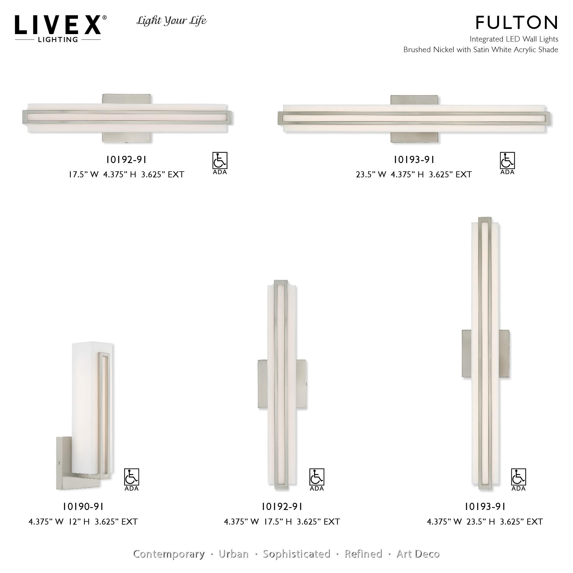 Livex Lighting Fulton 23 Inch LED Bath Vanity Light