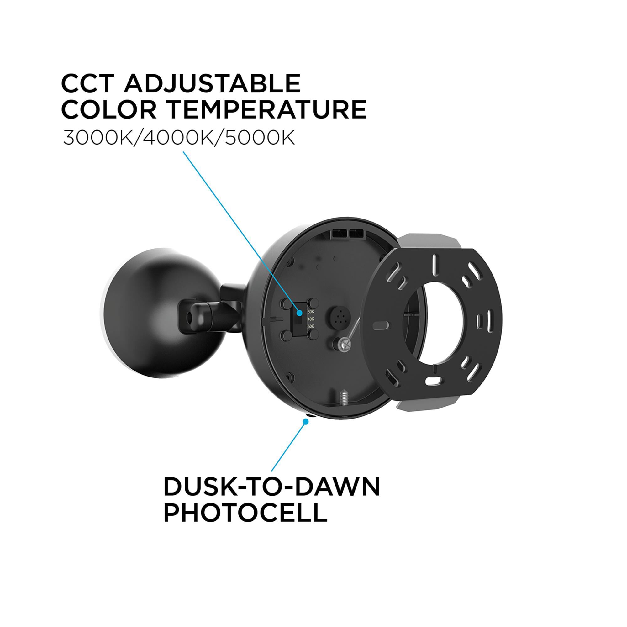 Shown in Black finish and Black Polycarbonate shade