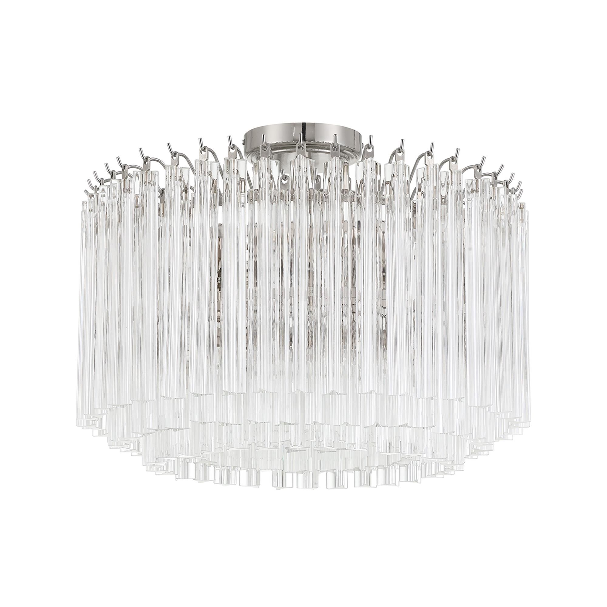 Shown in Polished Nickel finish and Triedri Clear crystal