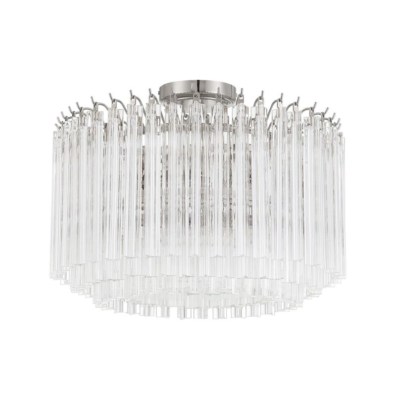 Lofton 18 Inch 5 Light Semi Flush Mount by Crystorama