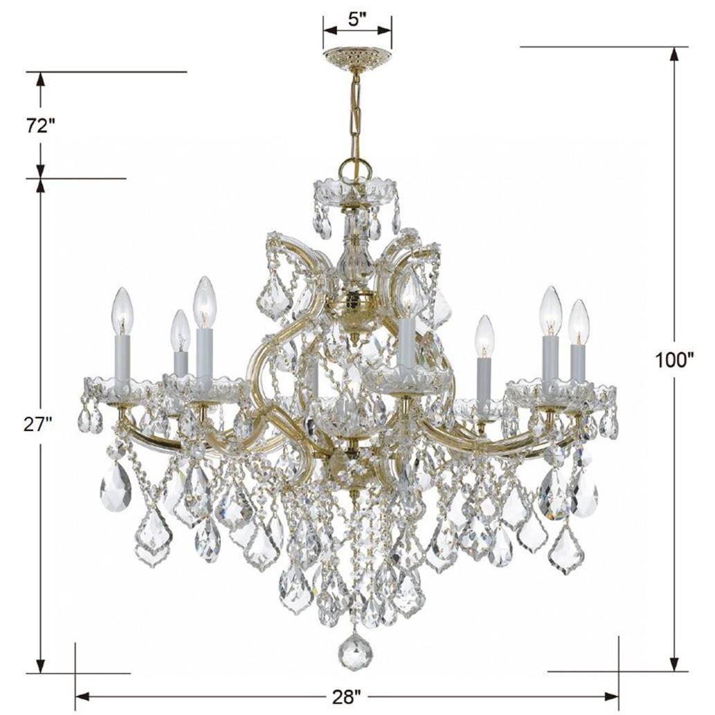 Maria Theresa 28 Inch 9 Light Chandelier by Crystorama