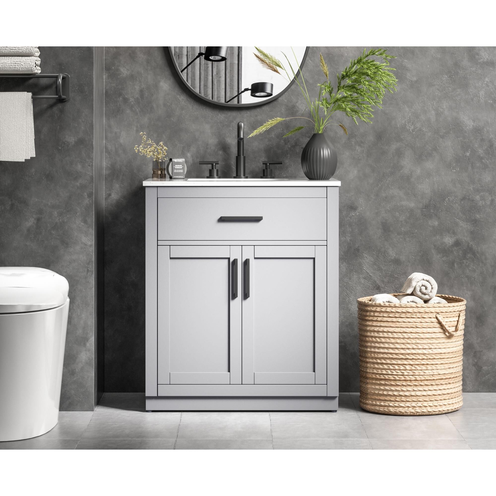 Shown in Grey finish