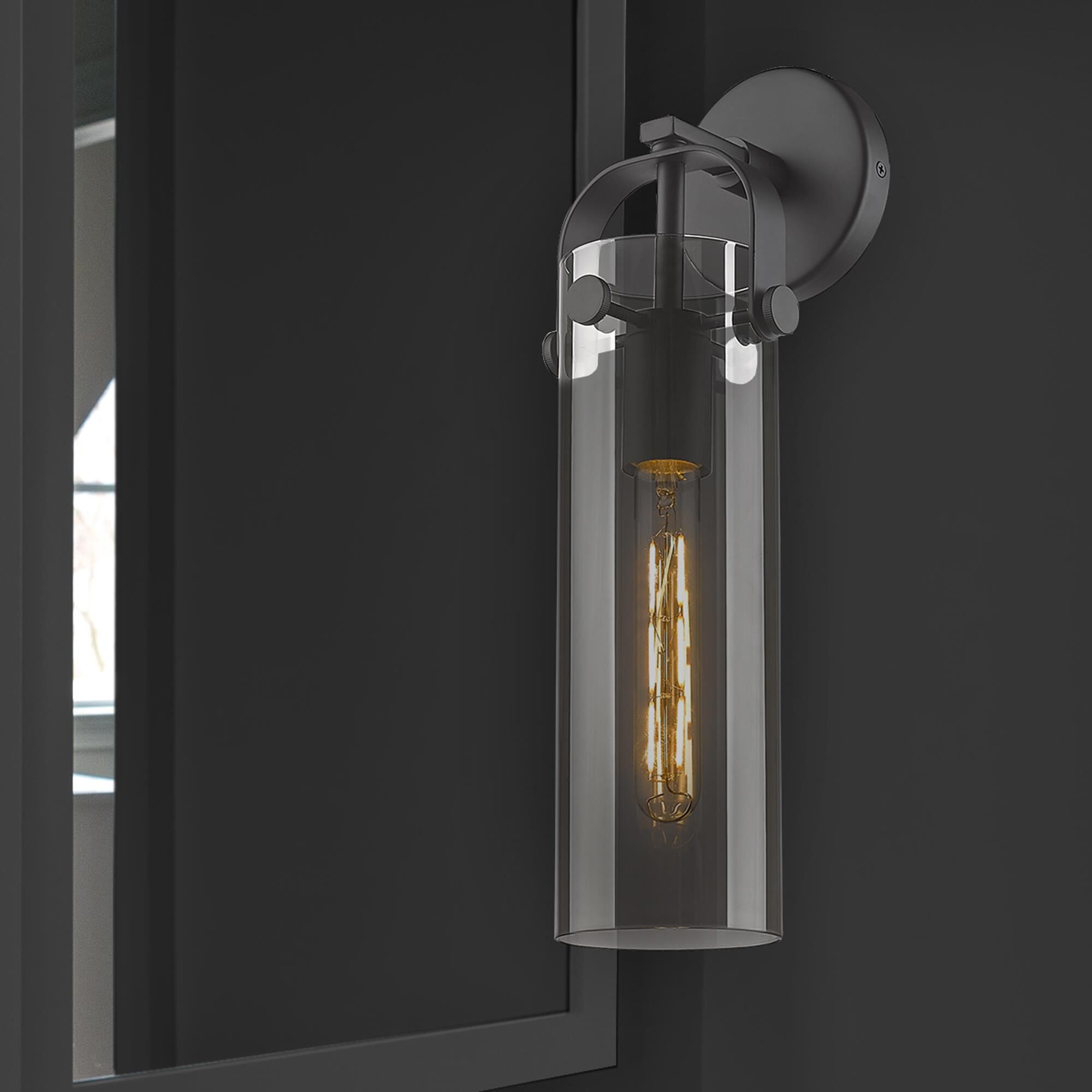 Shown in Matte Black finish and Plated Smoke glass