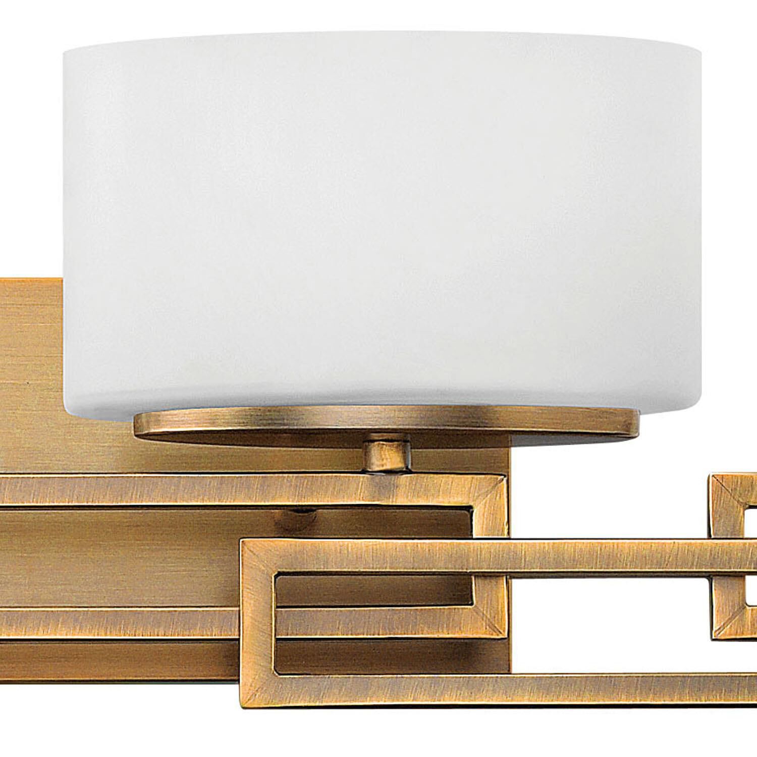 Shown in Brushed Bronze finish and Etched Opal glass