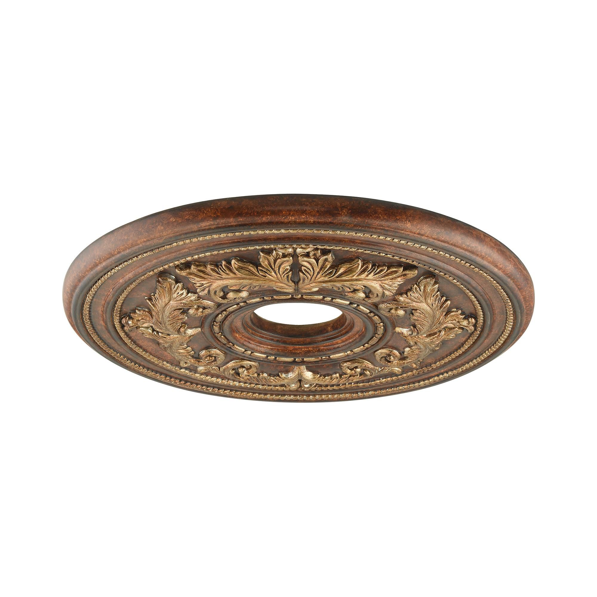 Shown in Verona Bronze-Aged Gold Leaf Accents finish