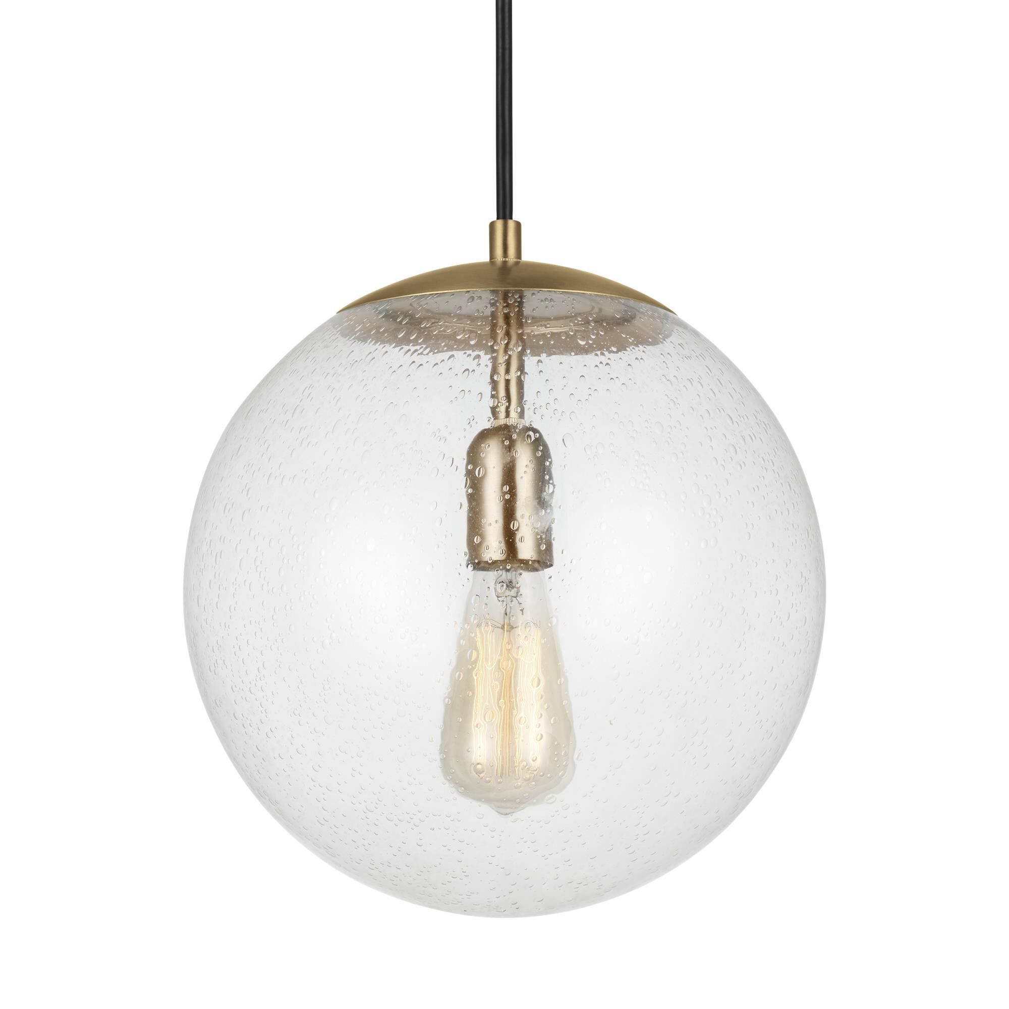 Shown in Satin Bronze finish and Clear Seeded glass