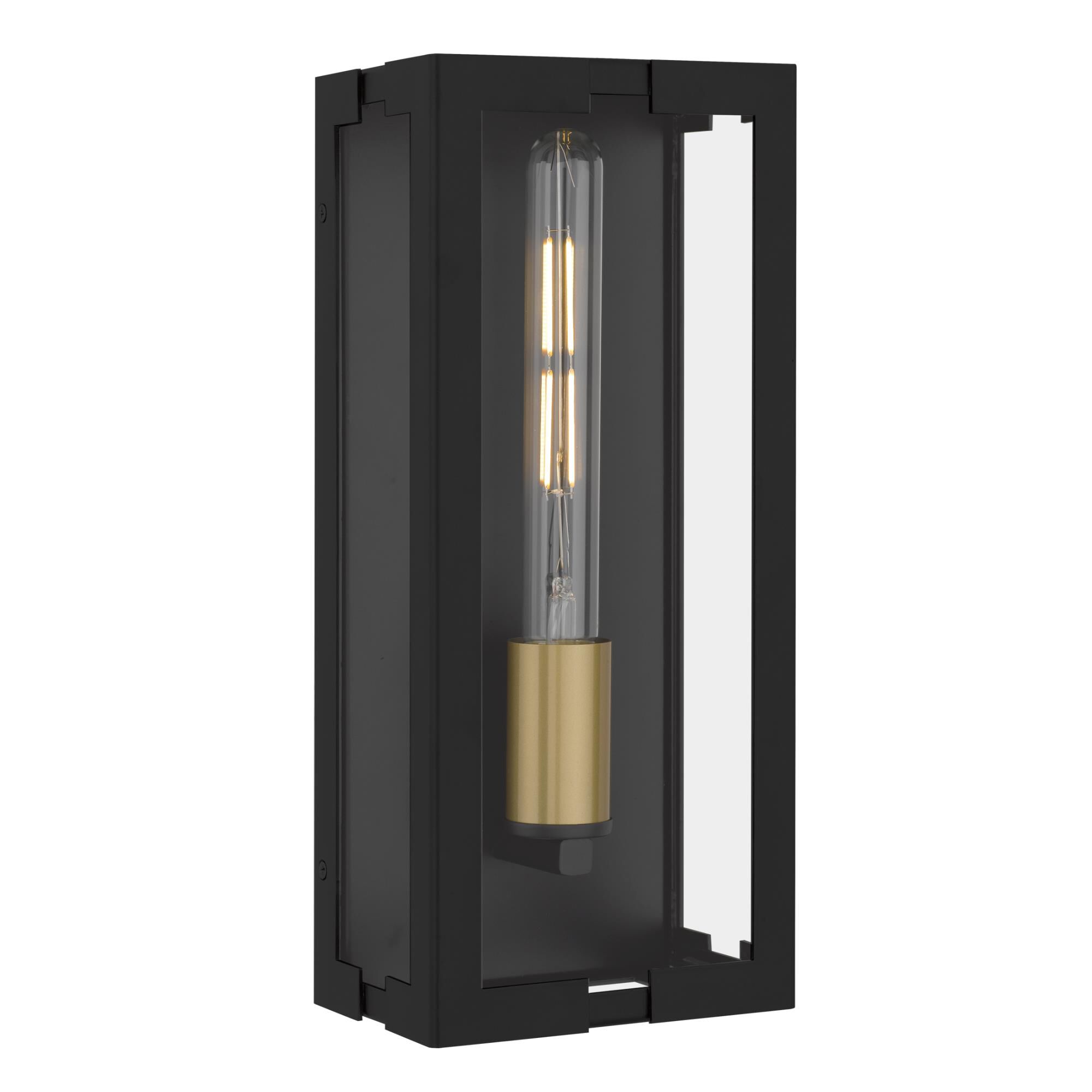 Shown in Matte Black finish and Clear glass