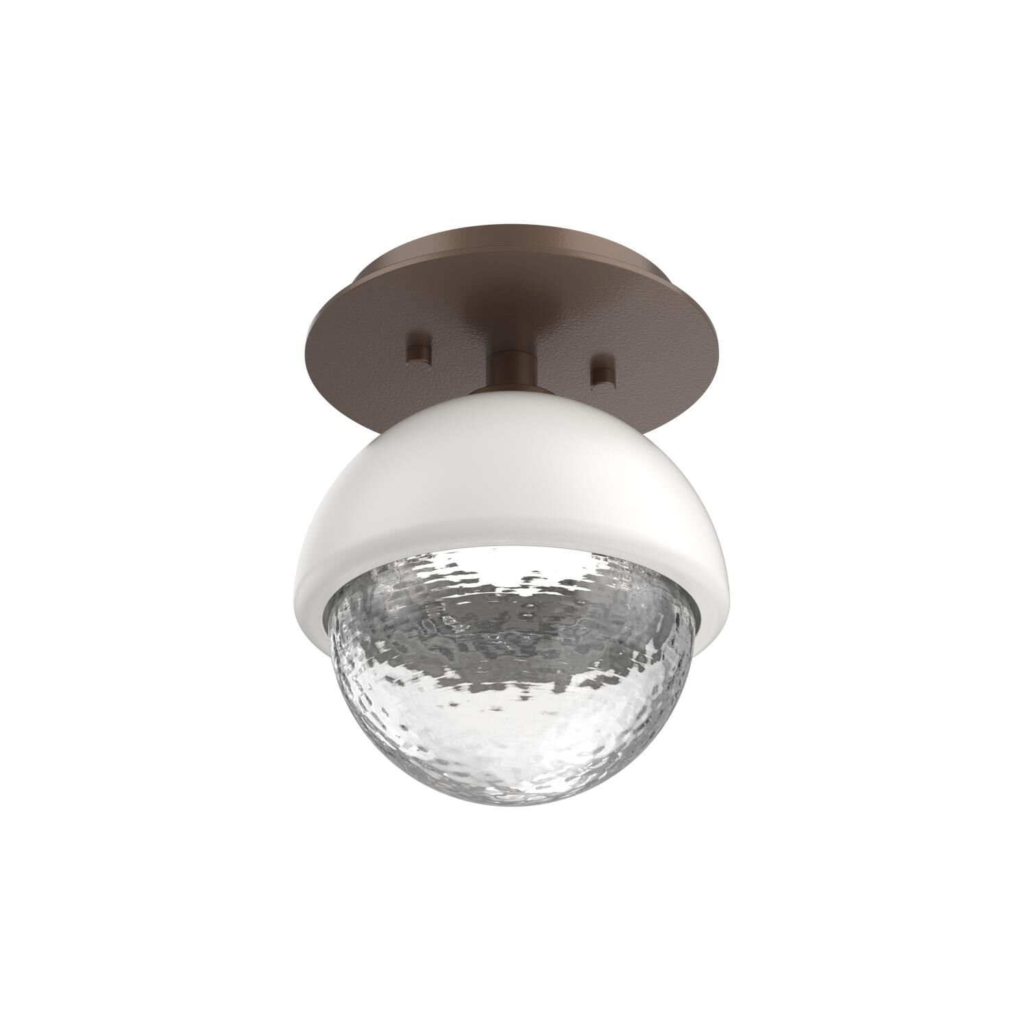 Shown in Burnished Bronze finish and Clear glass and Salt White accent