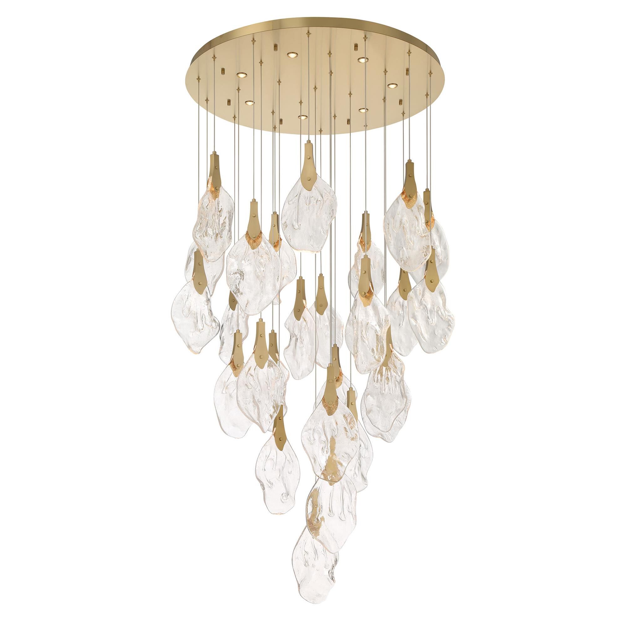 Shown in Gold finish and Clear Organic glass