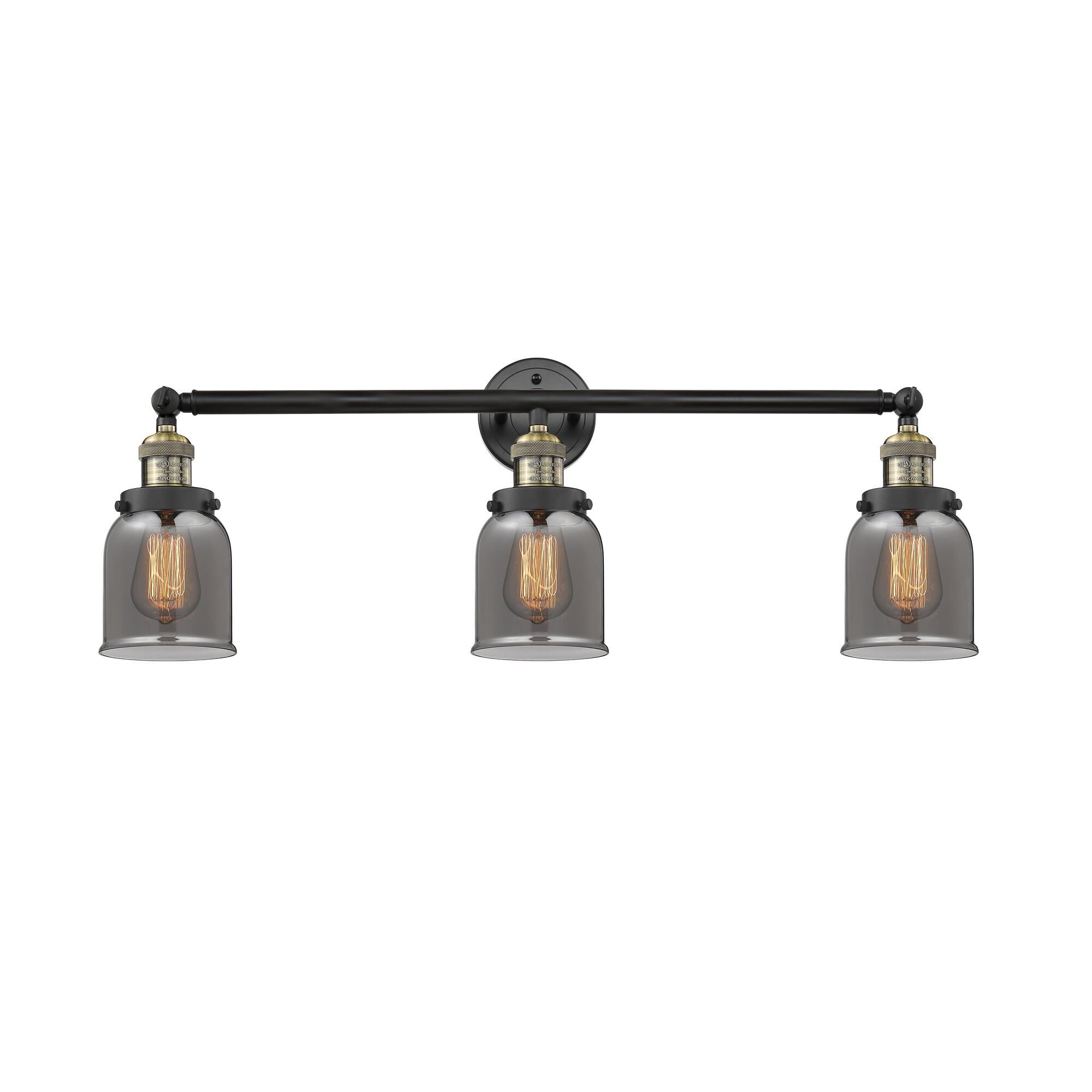 Shown in Black Antique Brass finish and Plated Smoked glass