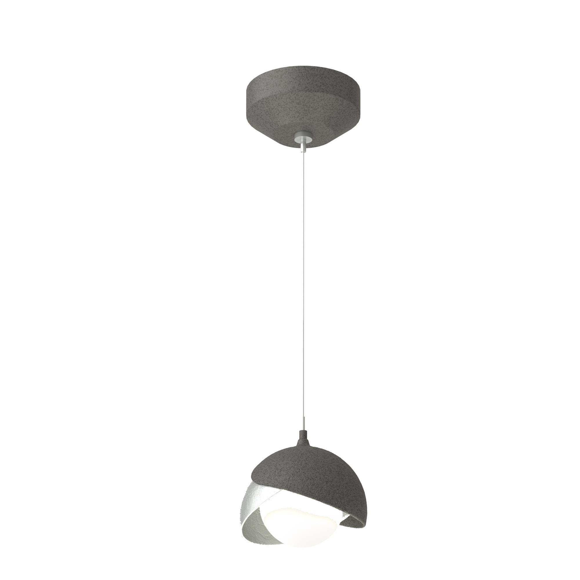 Shown in Natural Iron finish and Opal glass and Vintage Platinum  accent