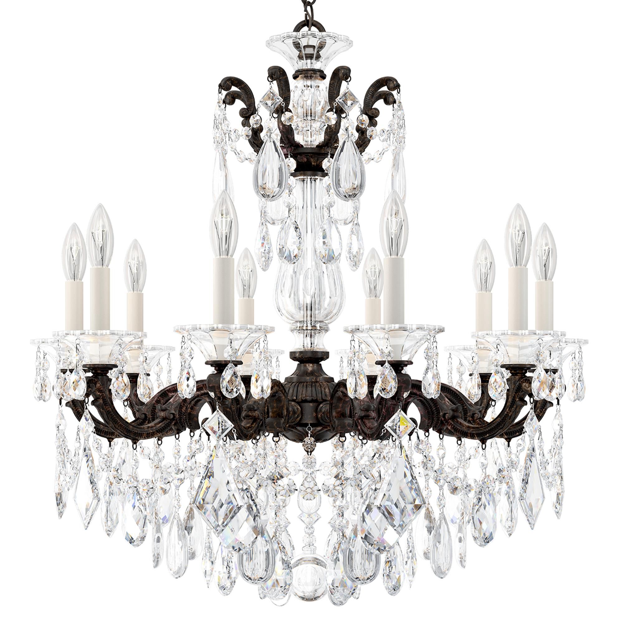 Shown in Heirloom Bronze finish and Clear Heritage crystal