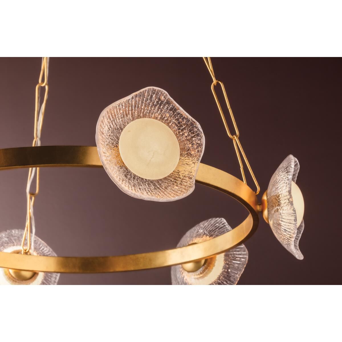 Shown in Vintage Gold Leaf finish and Alabaster shade