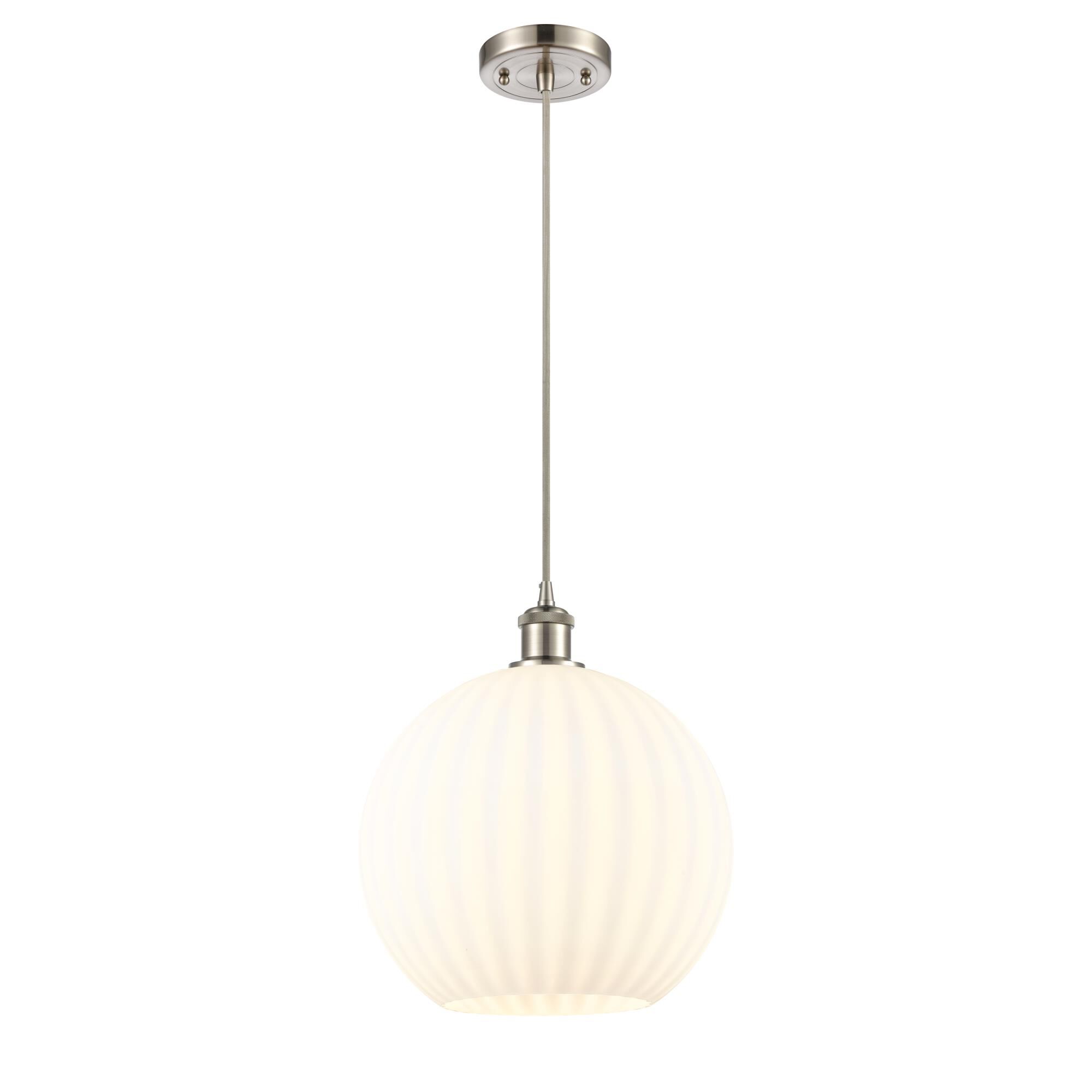 Bruno Marashlian White Venetian 12 Inch Mini Pendant by Innovations Lighting