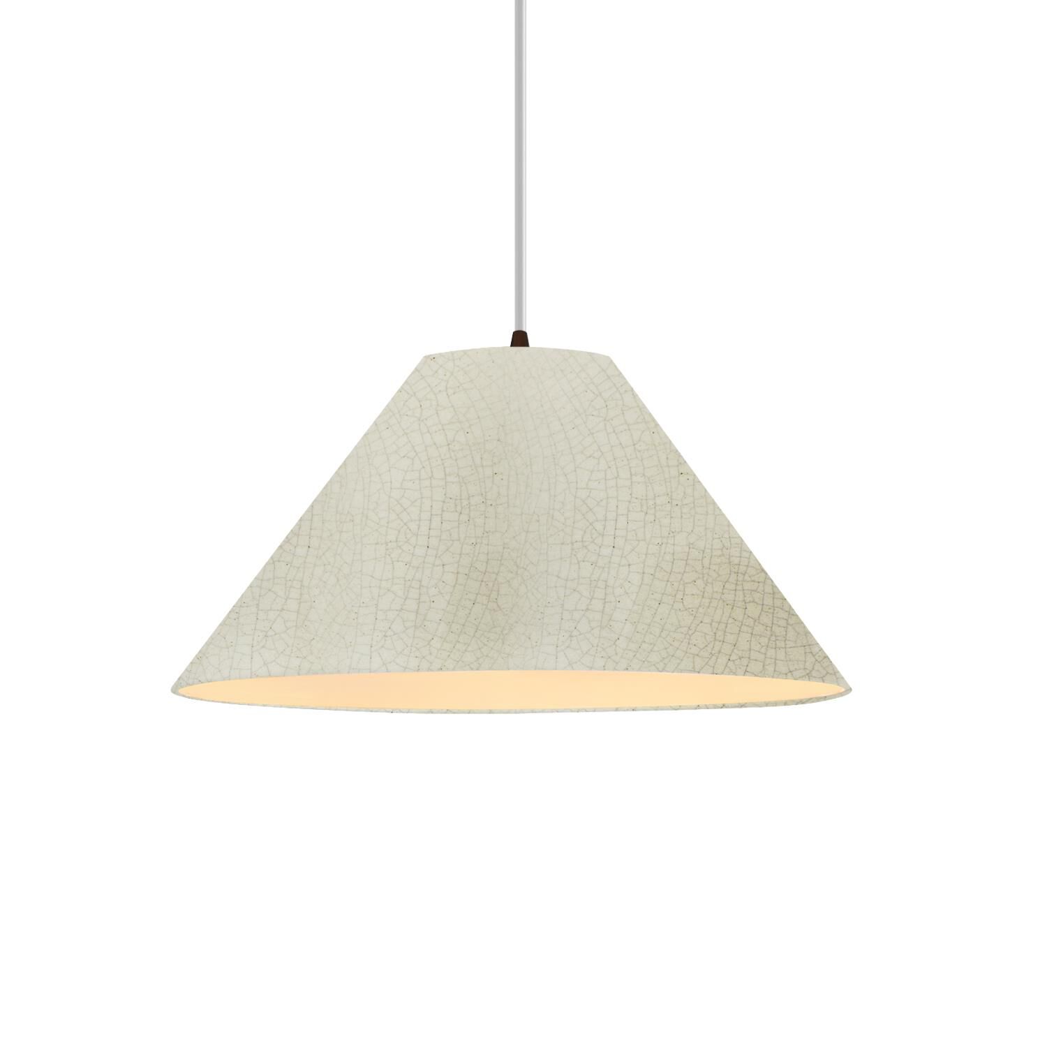 Shown in Dark Bronze finish and White Crackle shade
