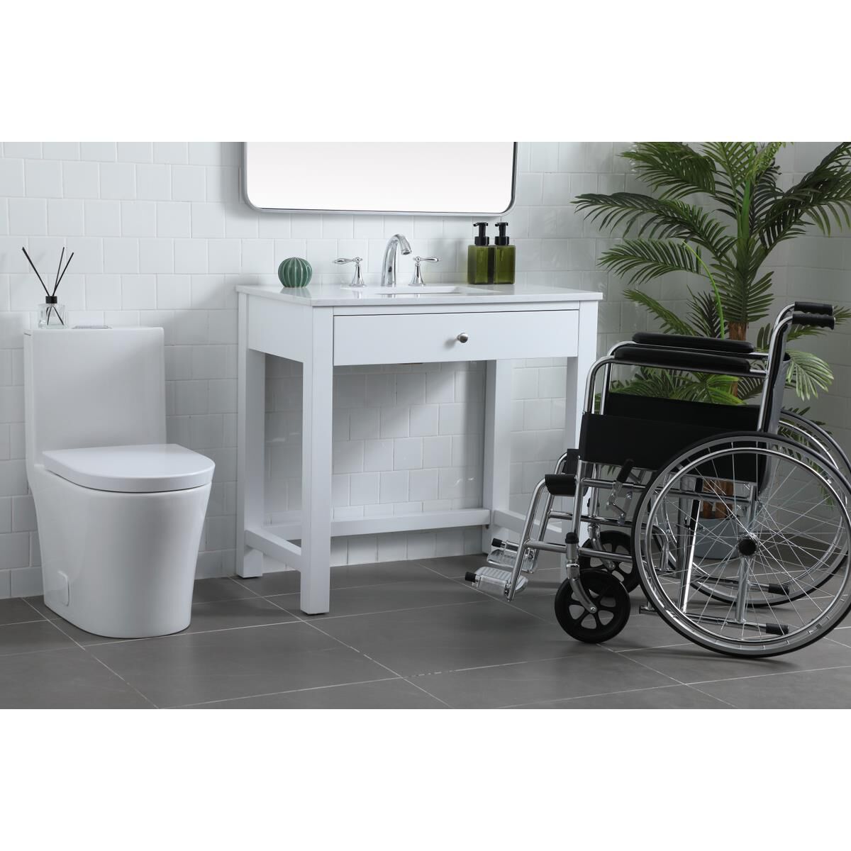 Shown in White finish