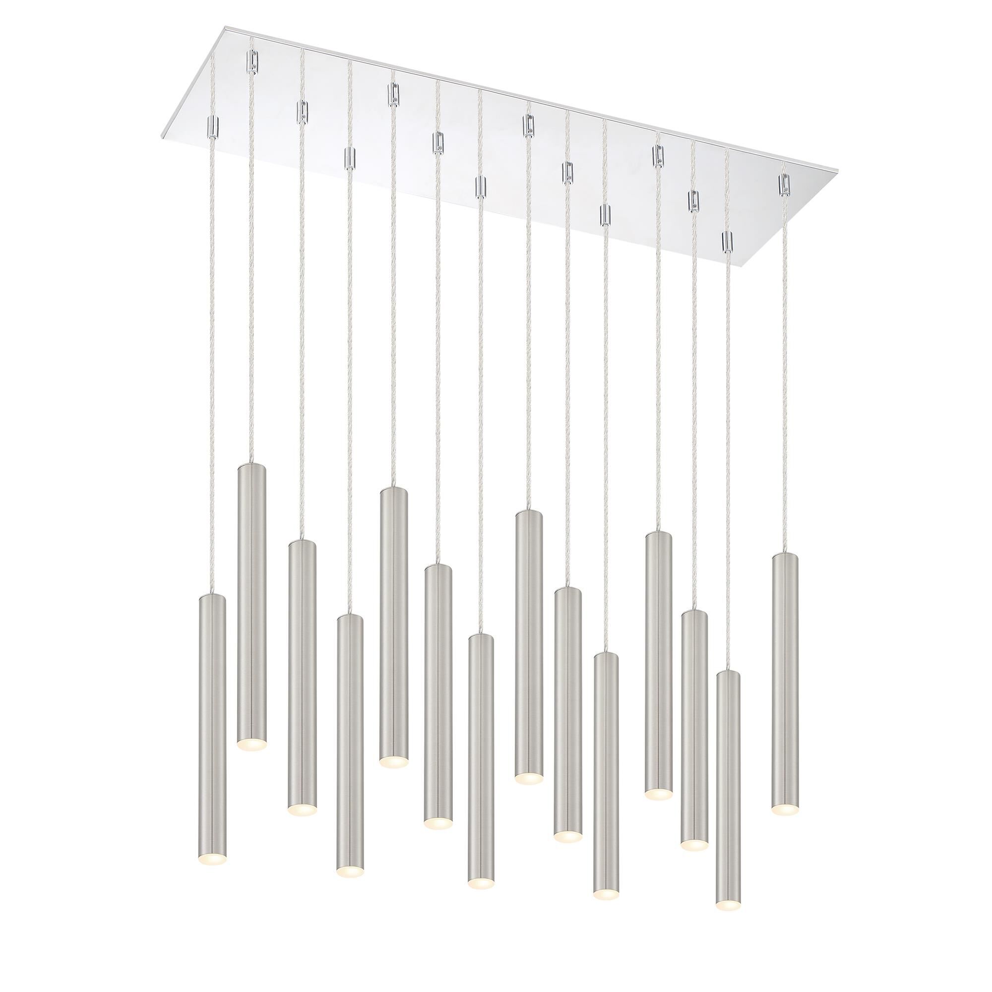 Shown in Chrome finish and Steel glass and Steel shade