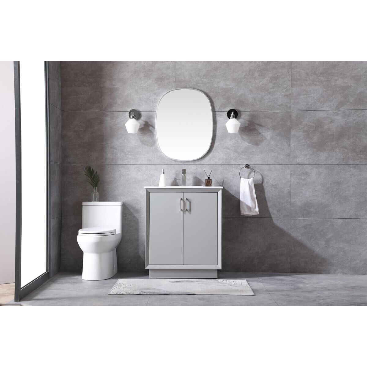 Shown in Grey finish