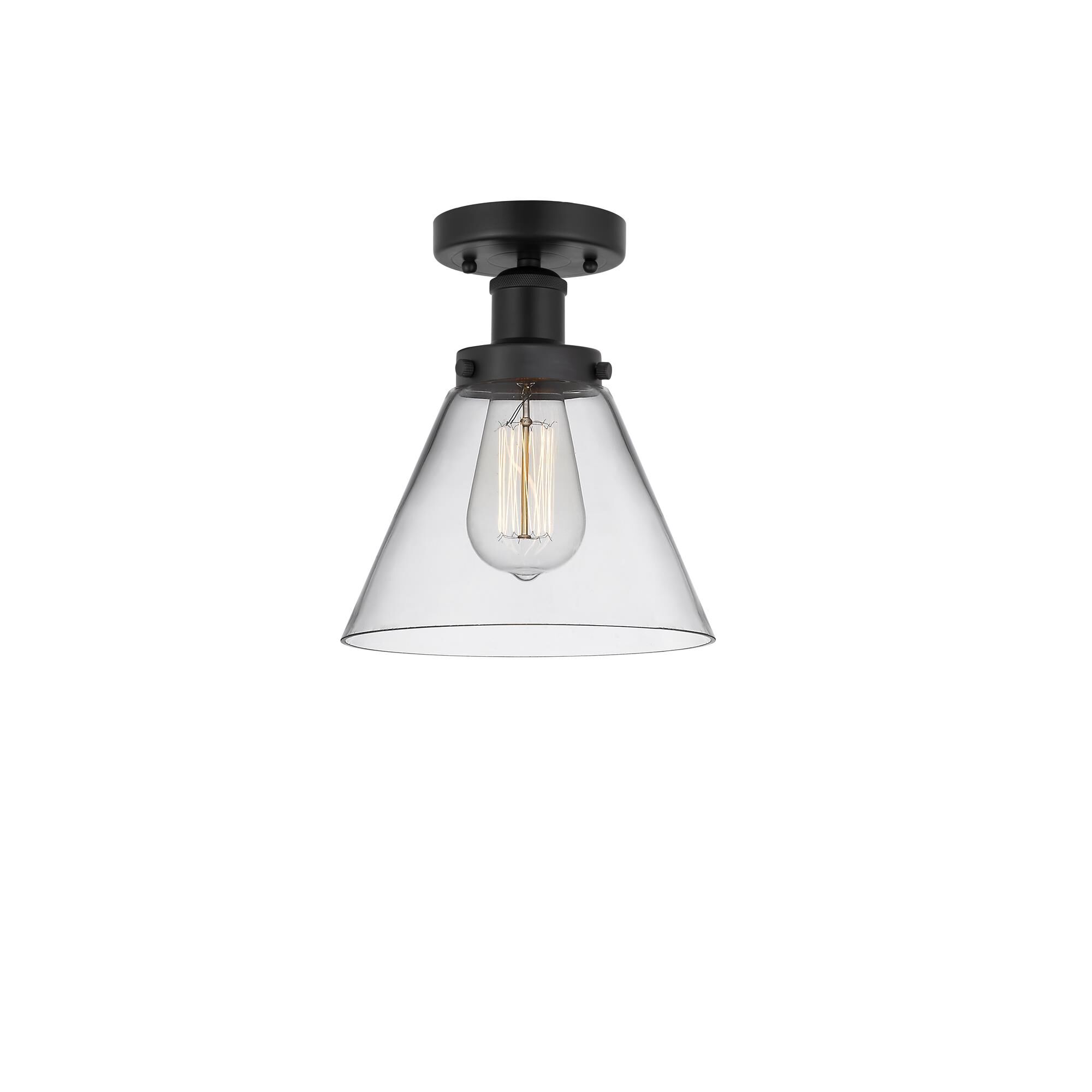 Shown in Matte Black, Clear finish and Clear glass and Clear Glass shade