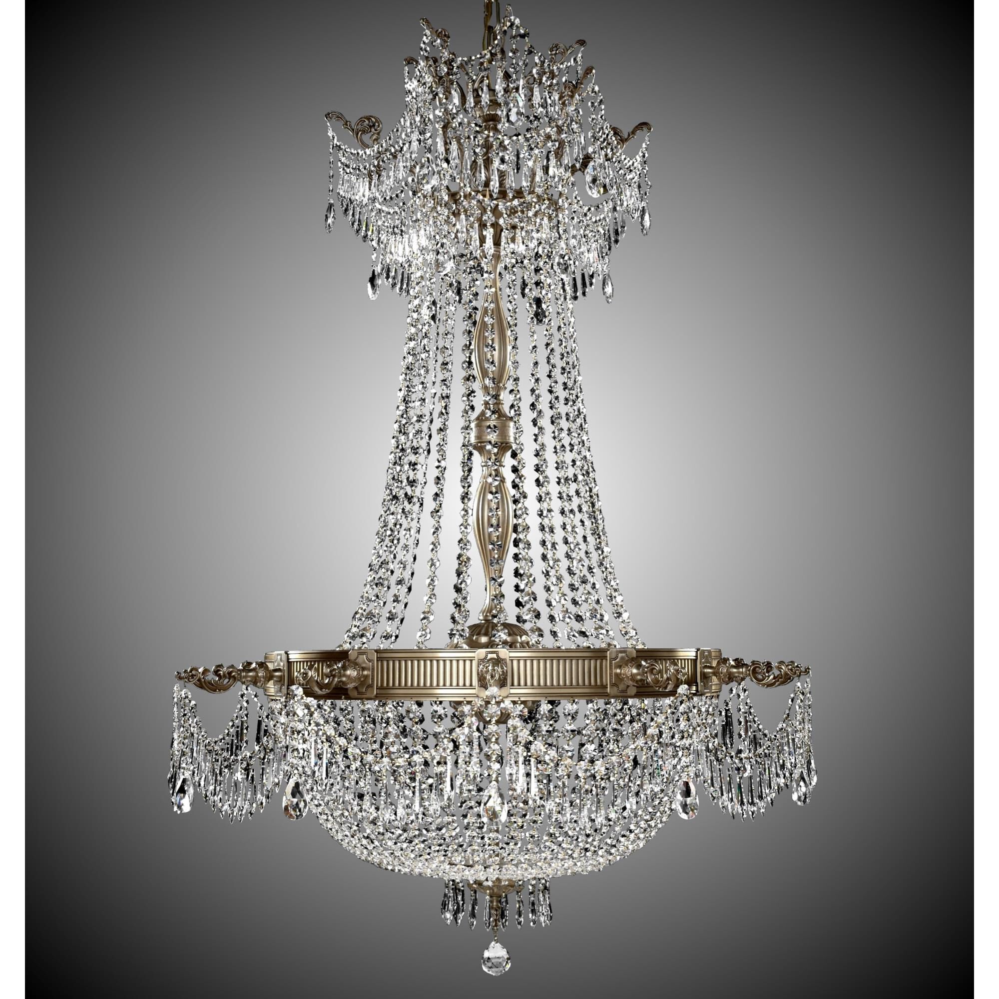 Valencia 36 Inch 12 Light Chandelier by American Brass and Crystal