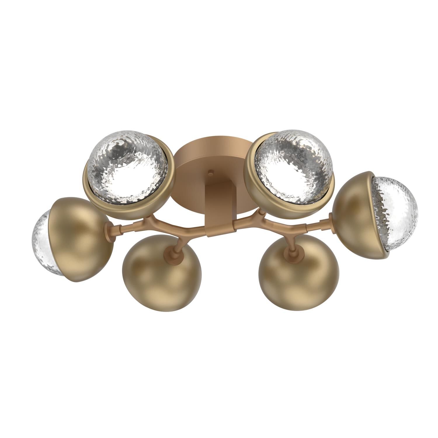 Shown in Novel Brass finish and Clear glass and Gilded Brass accent