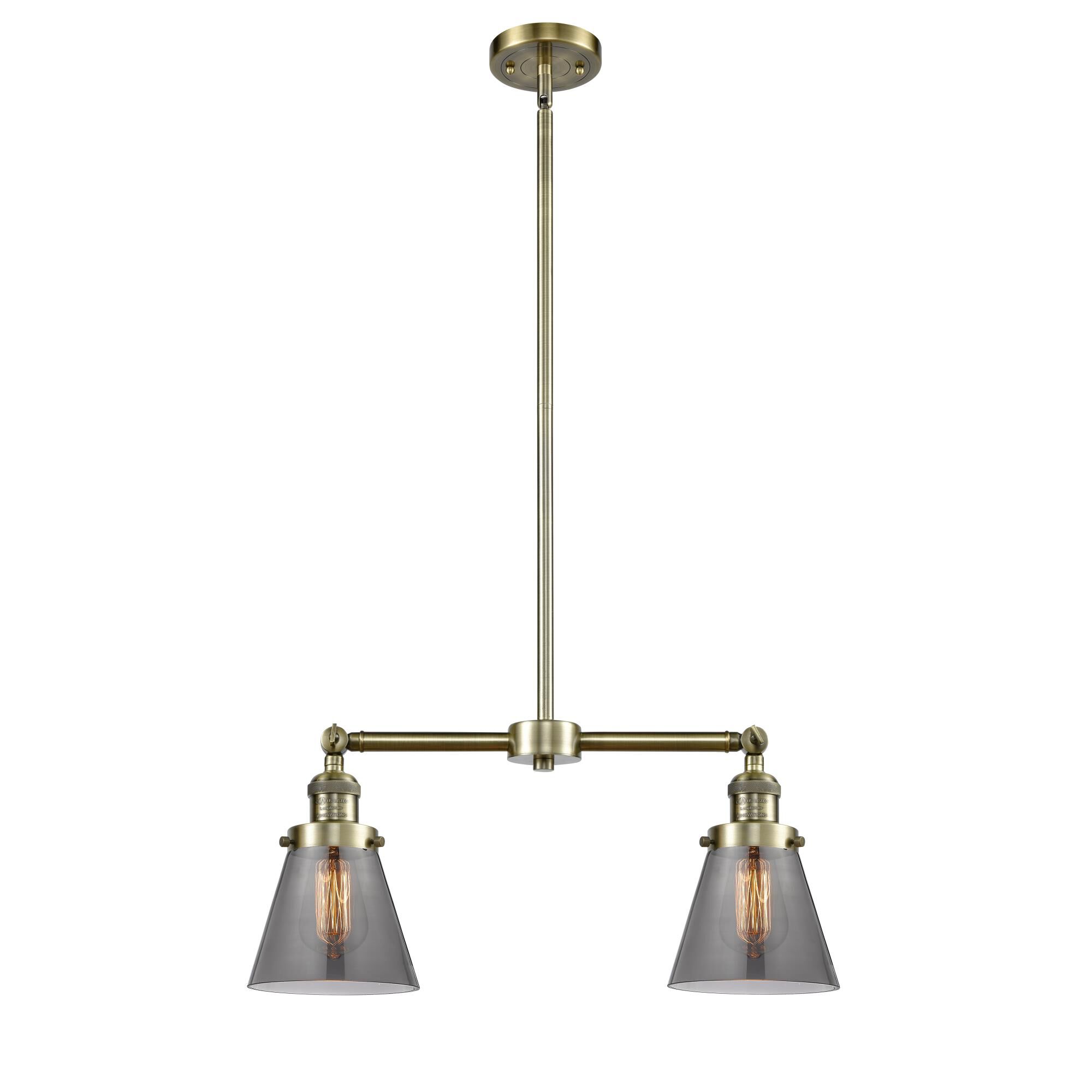Bruno Marashlian Small Cone 21 Inch 2 Light Mini Chandelier by Innovations Lighting