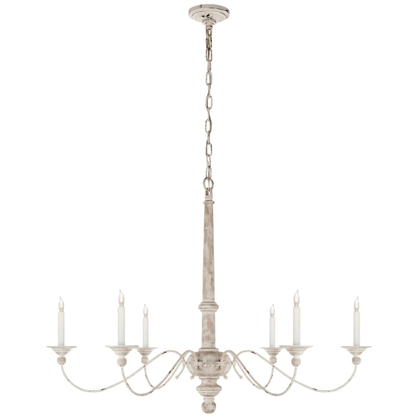 Country 41 Inch 6 Light Chandelier by Visual Comfort Signature Collection