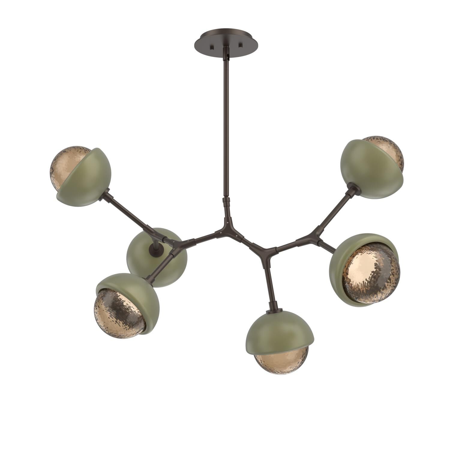 Shown in Flat Bronze finish and Bronze glass and Sage Green accent