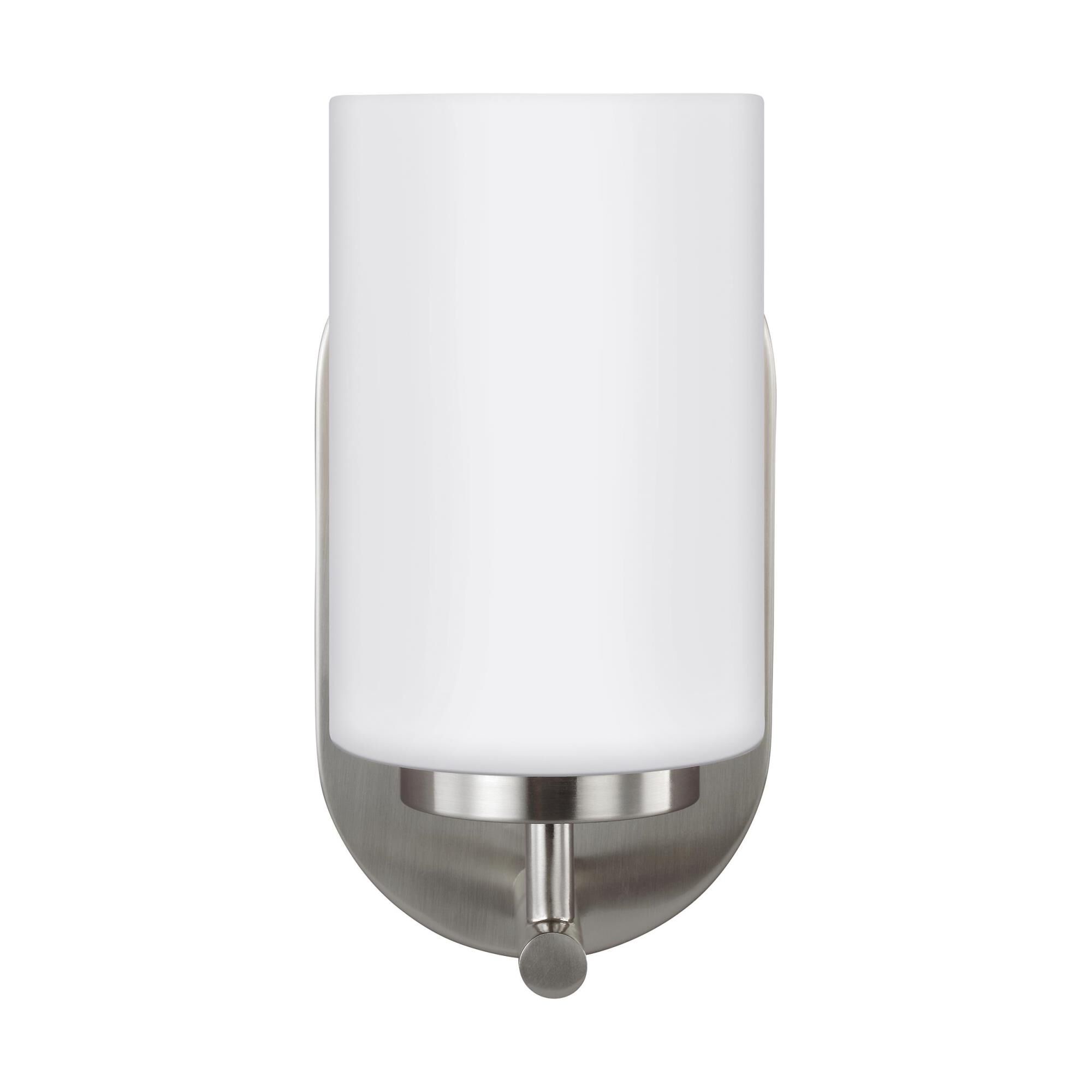 Shown in Brushed Nickel finish and Cased Opal Etched  Shade glass and Cased Opal Etched Glass shade