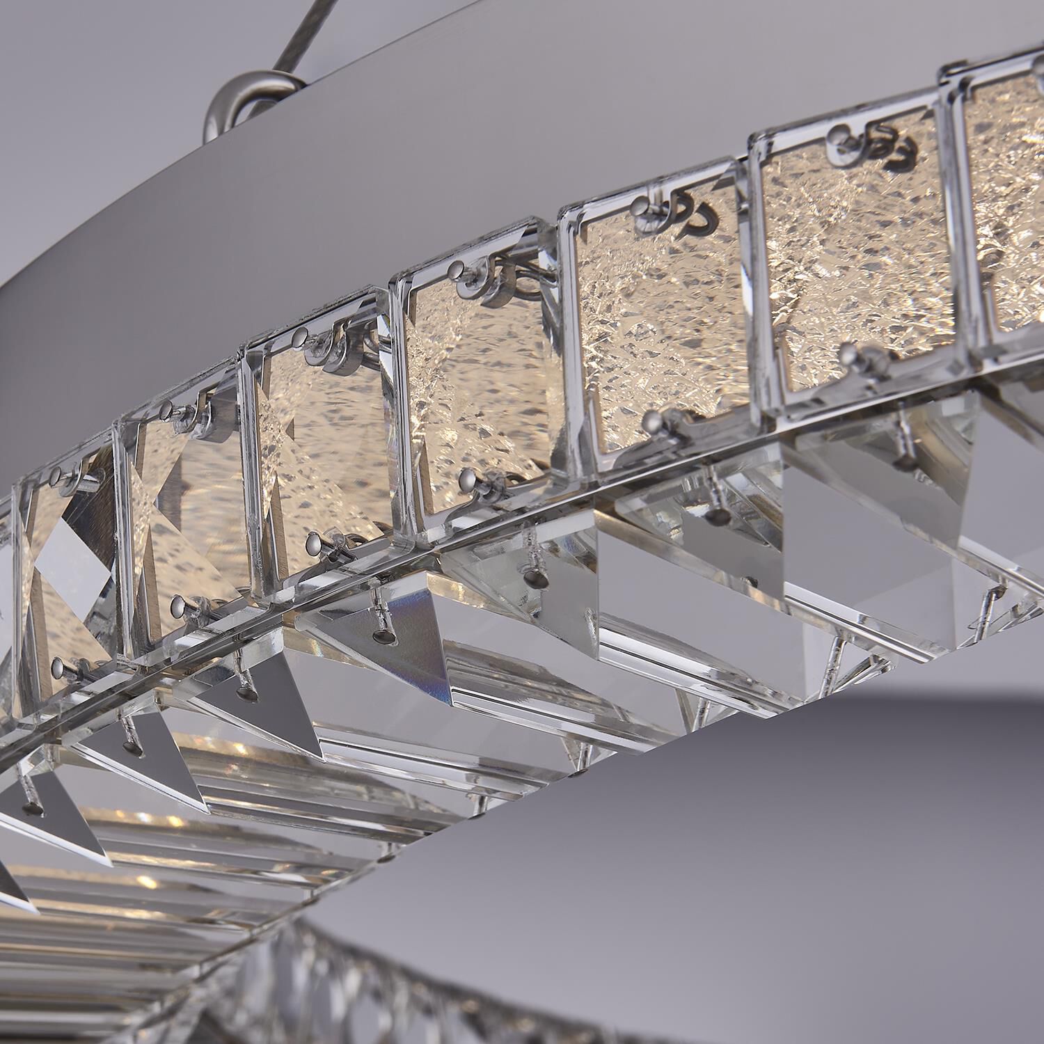 Shown in Polished Chrome finish and Firenze Clear crystal