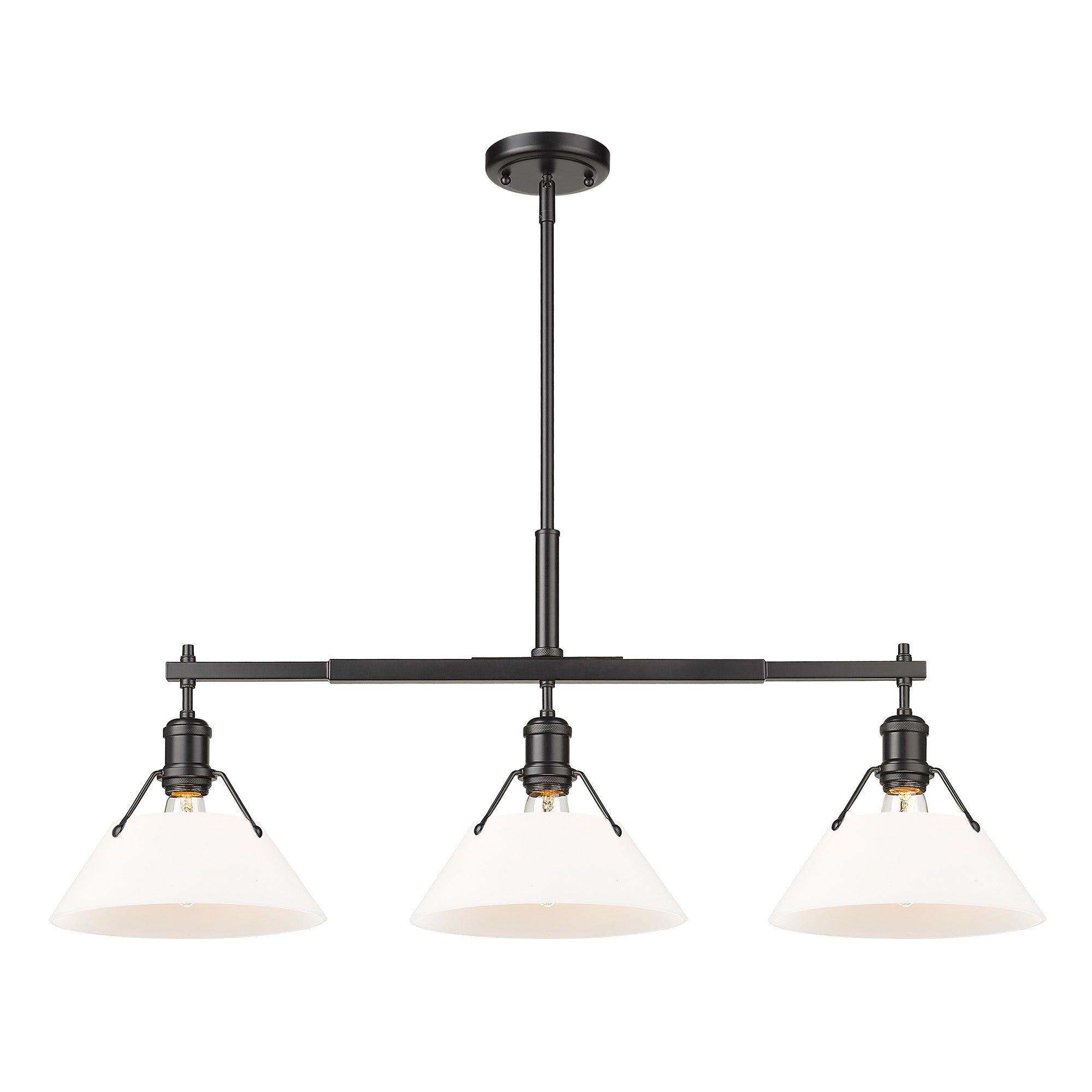 Shown in Matte Black finish and Opal glass and Without Shade shade