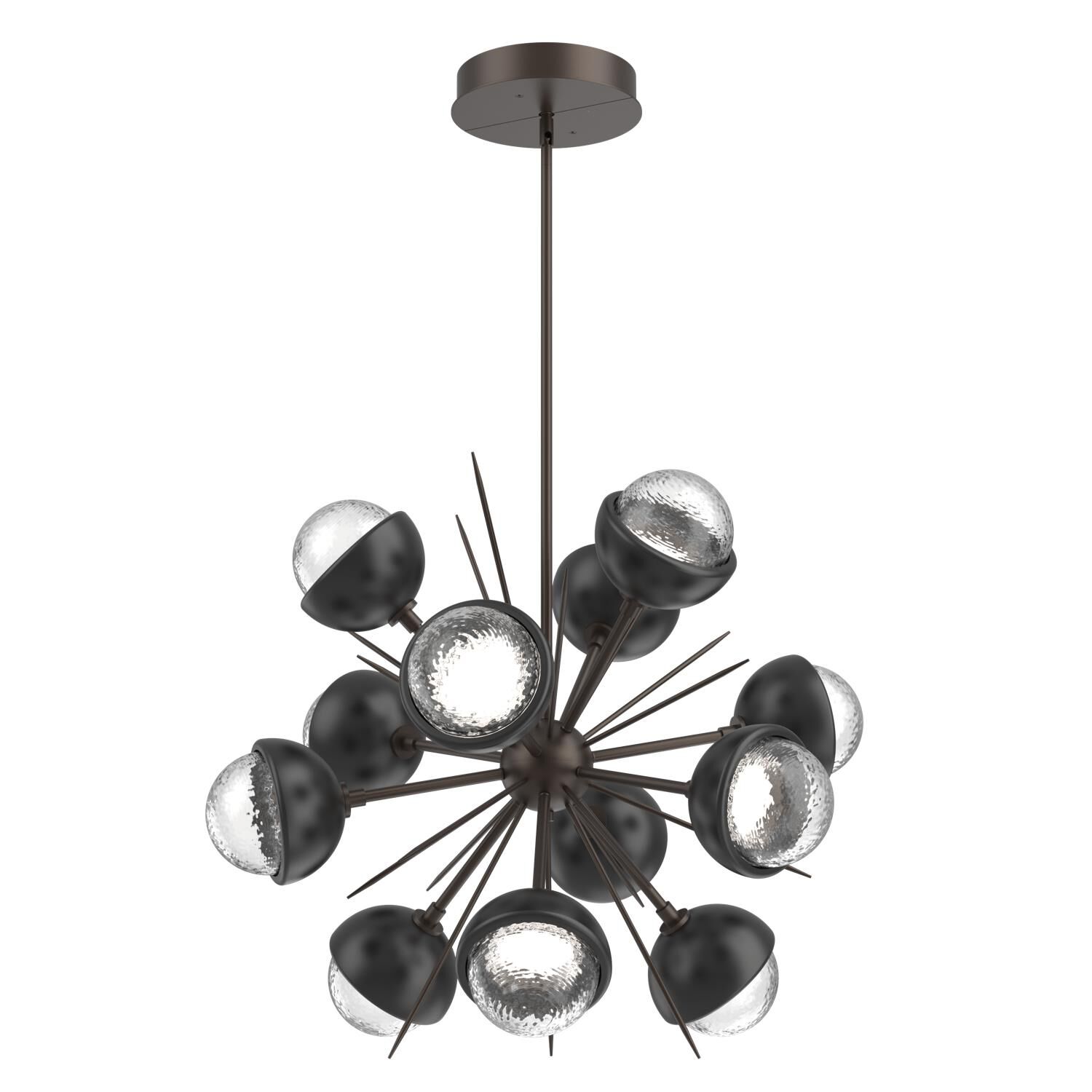 Shown in Flat Bronze finish and Clear glass and Matte Black accent