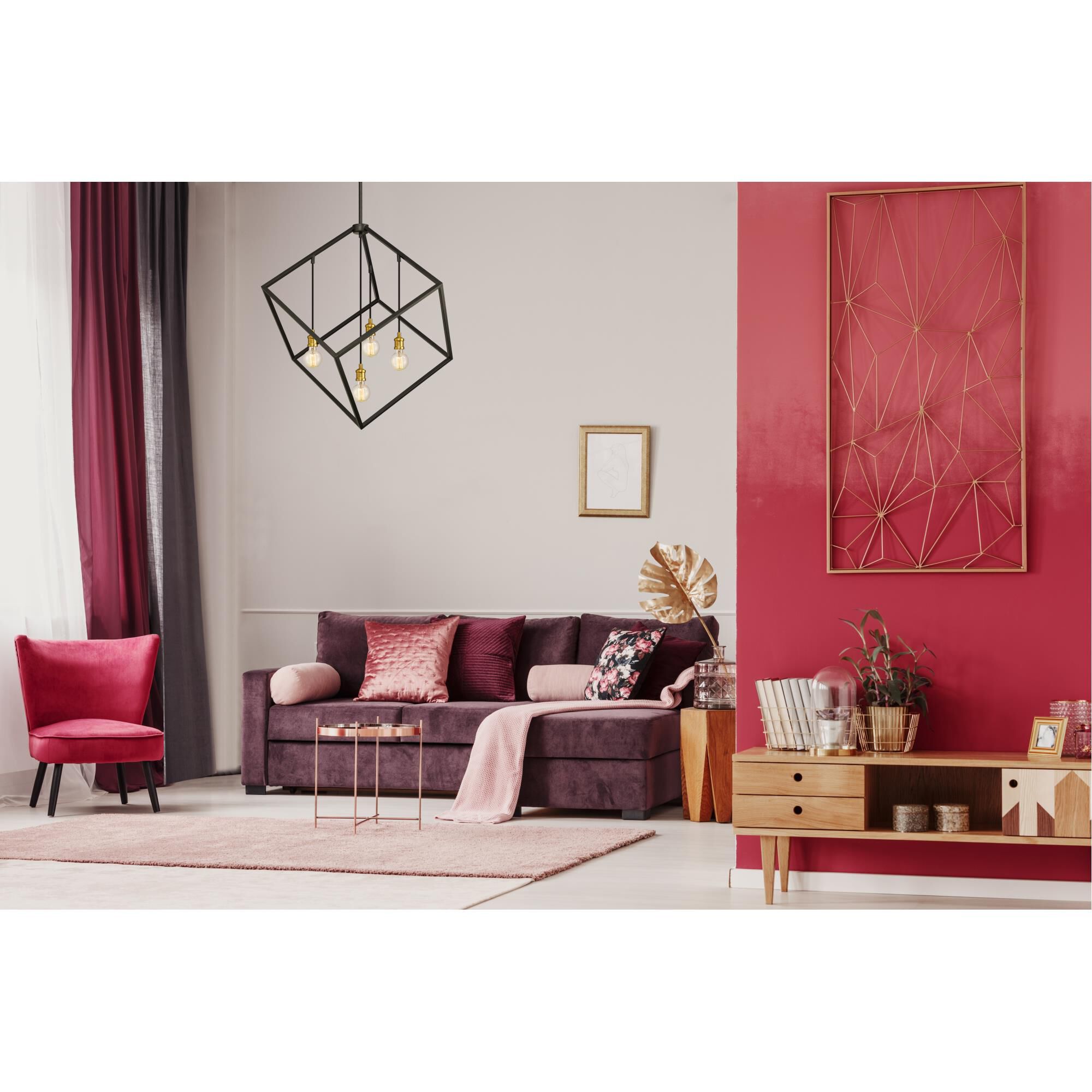 Vertical 34 Inch 4 Light Chandelier by Z-Lite