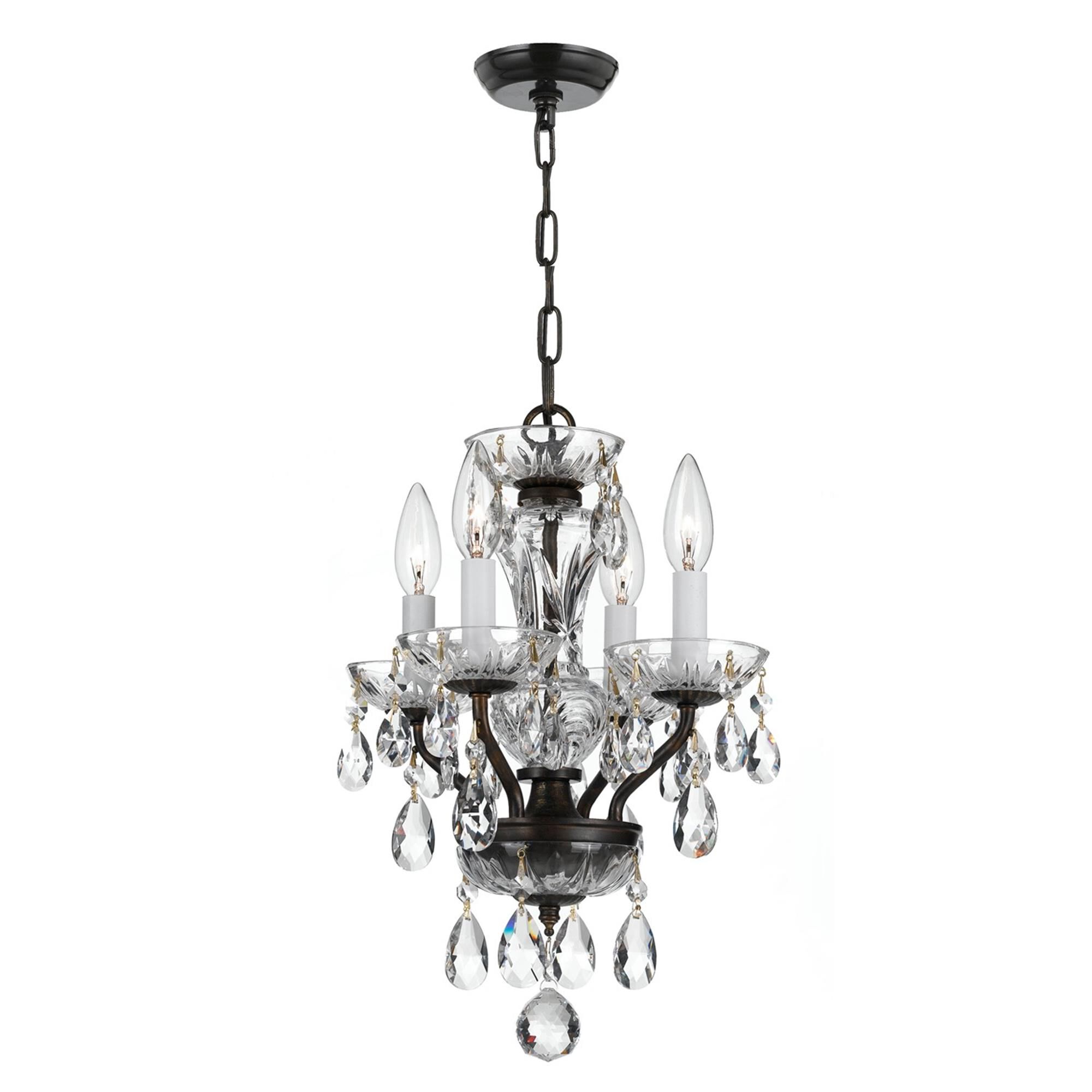 Shown in English Bronze finish and Clear Swarovski Strass crystal