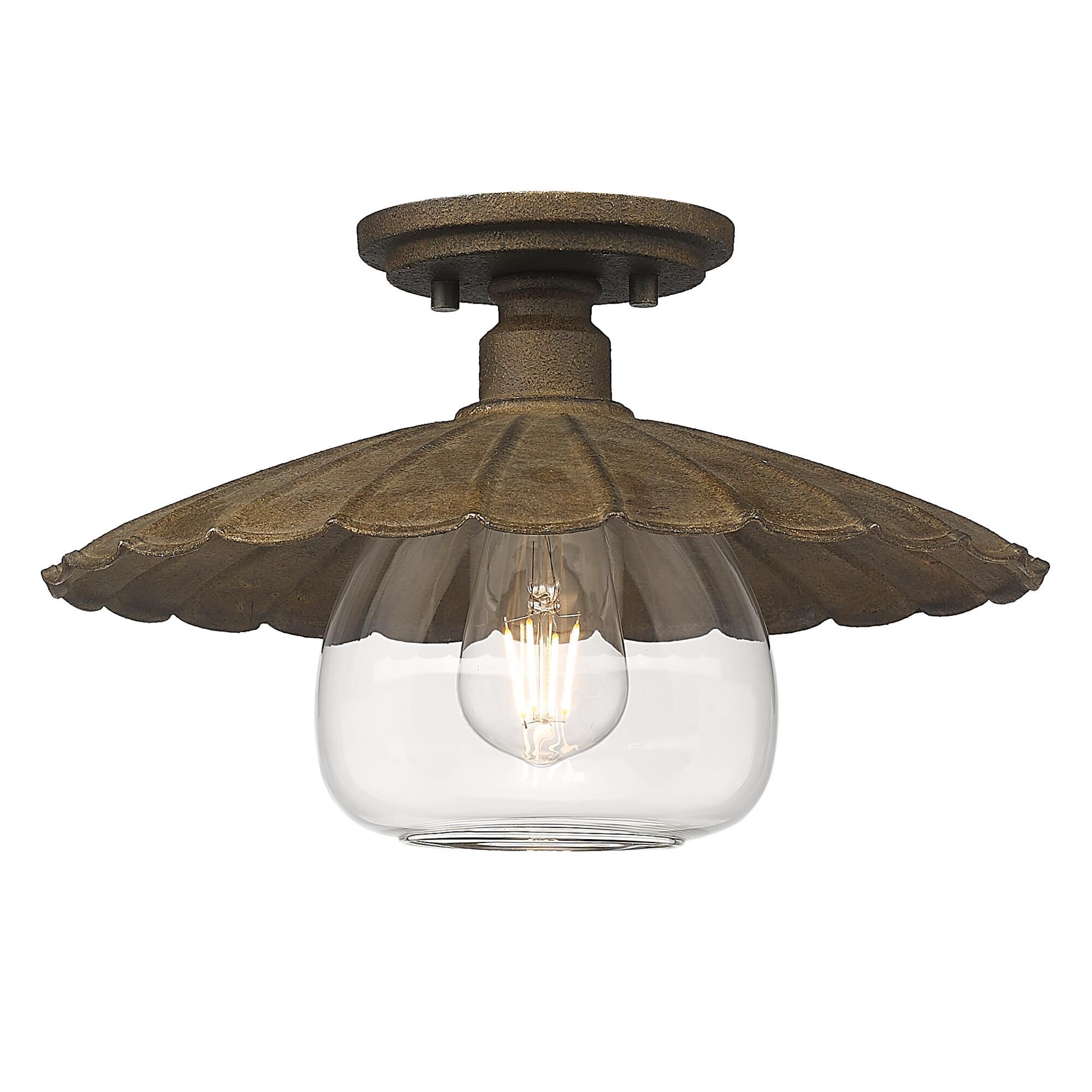 Clemence 14 Inch Flush Mount by Golden Lighting