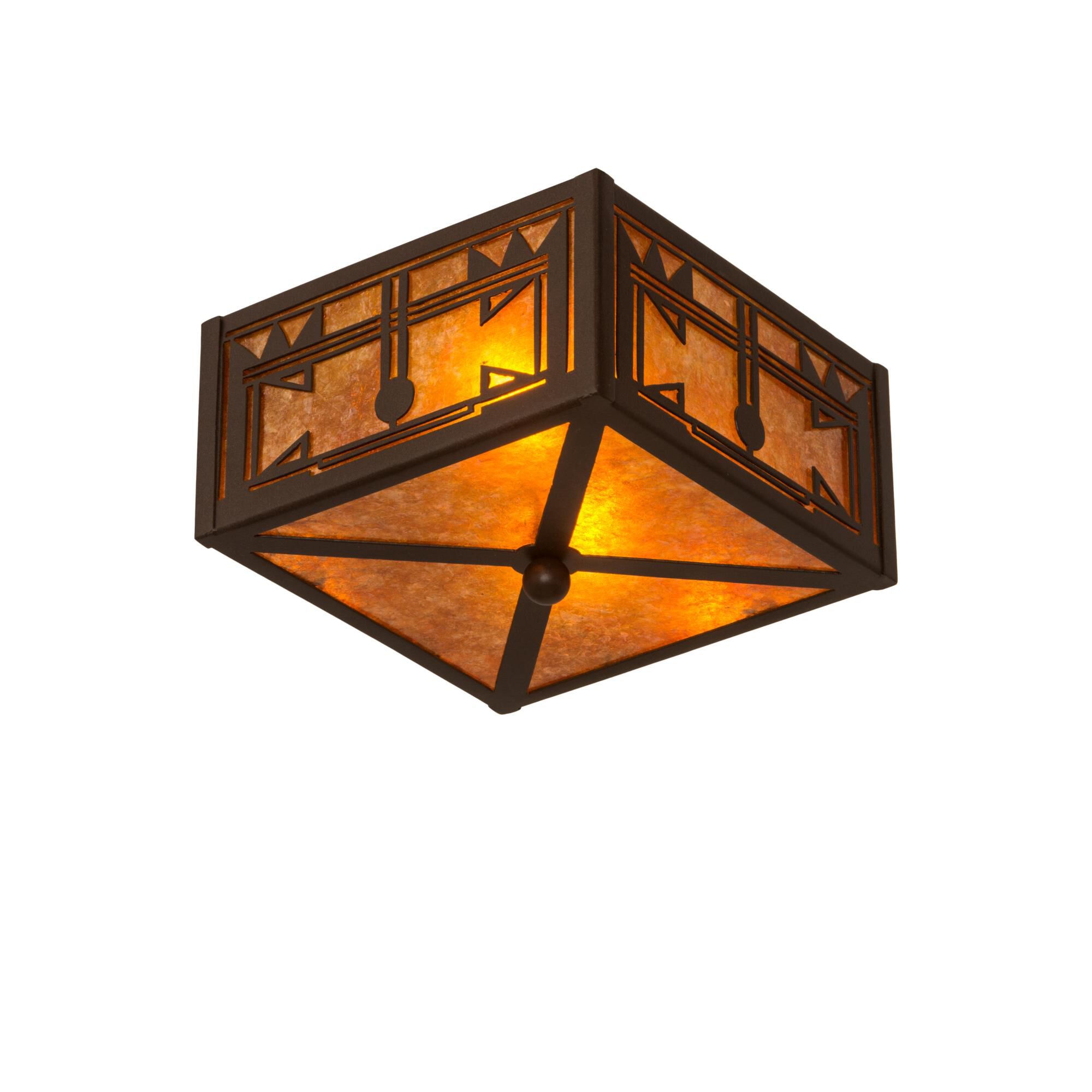 Shown in Cafe-Noir finish and Amber Mica glass