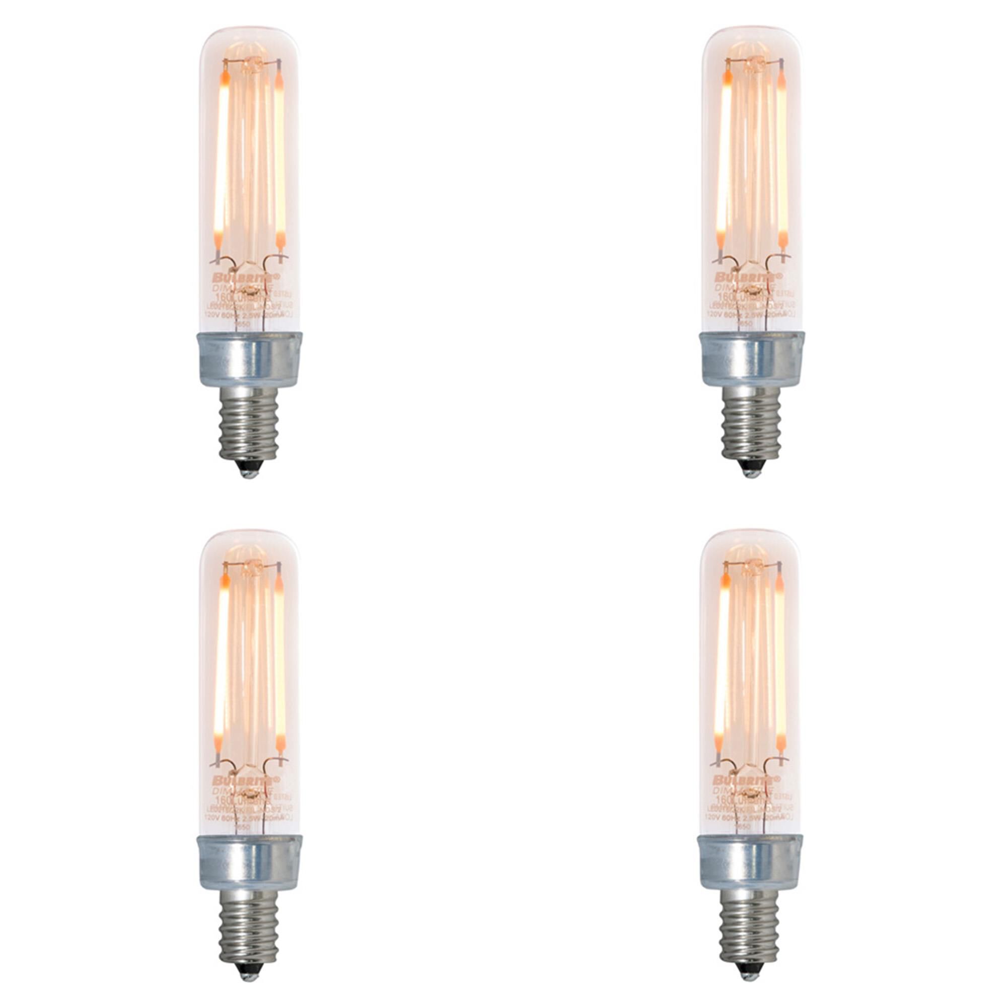 Dimmable 2.50 Watt 2100K T6 LED Light Bulb,