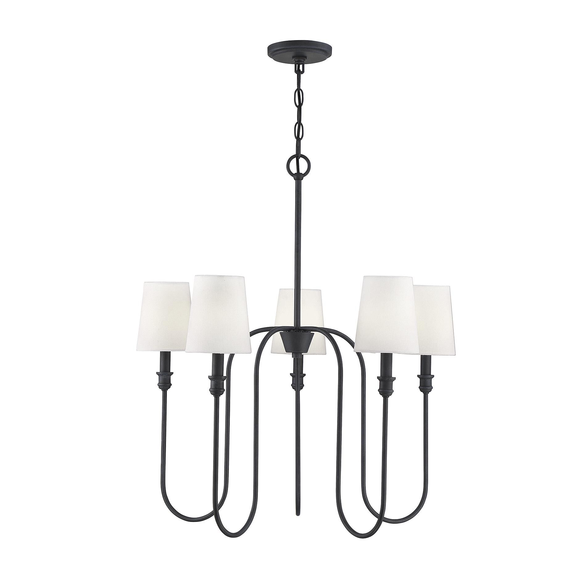 27 Inch 5 Light LED Chandelier by Meridian Lighting