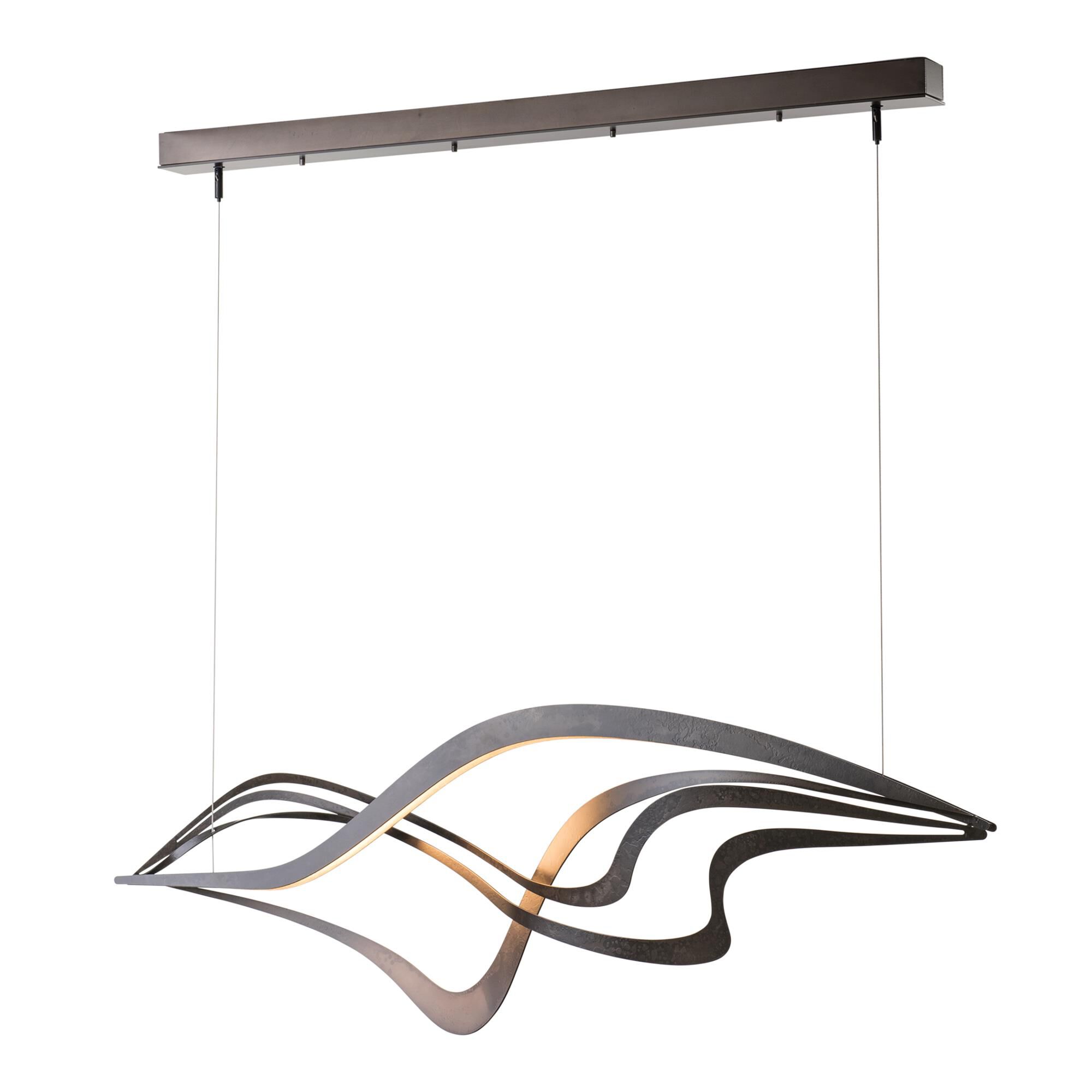 Crossing Waves Linear Suspension Light by Hubbardton Forge