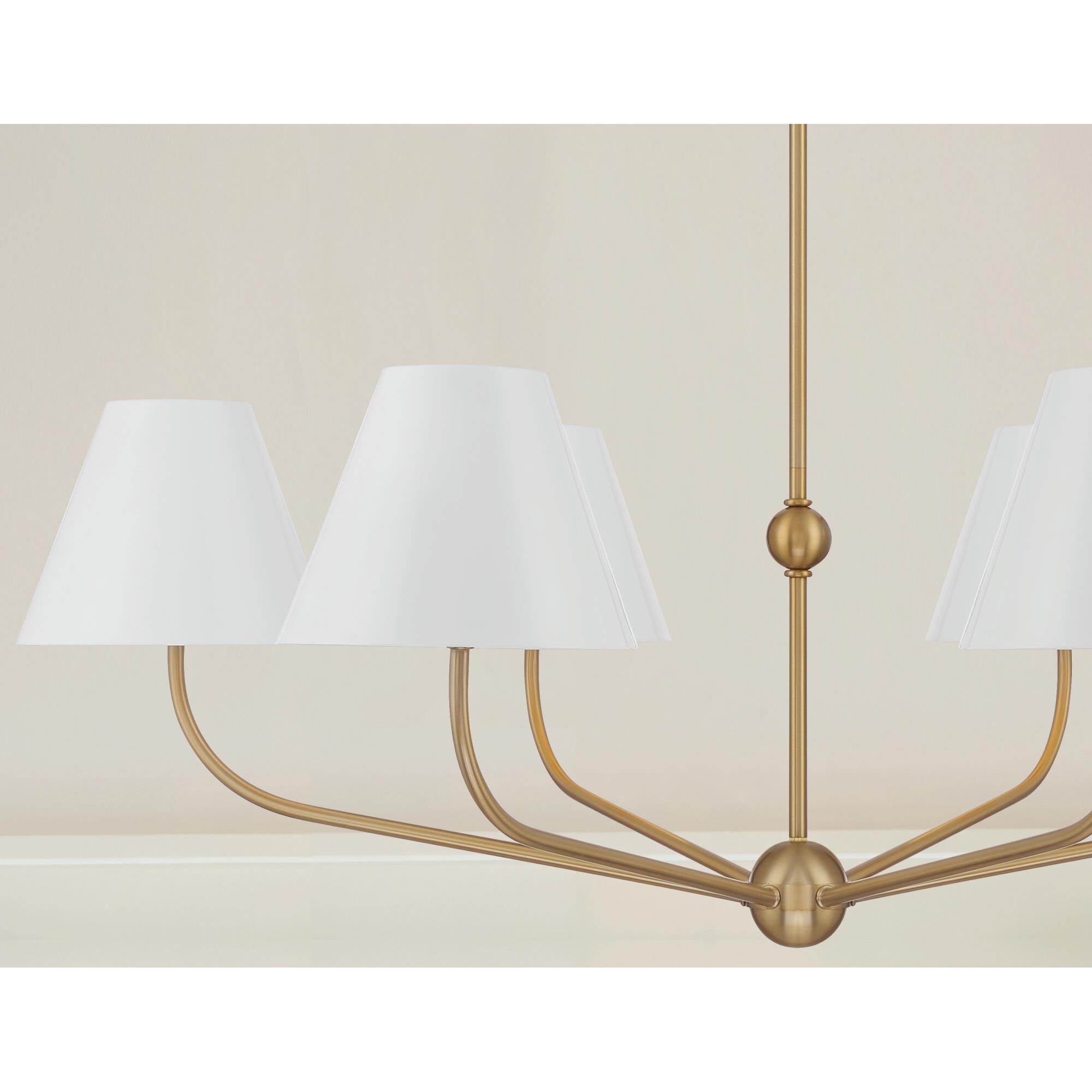 Shown in Vibrant Gold and White finish and Steel shade