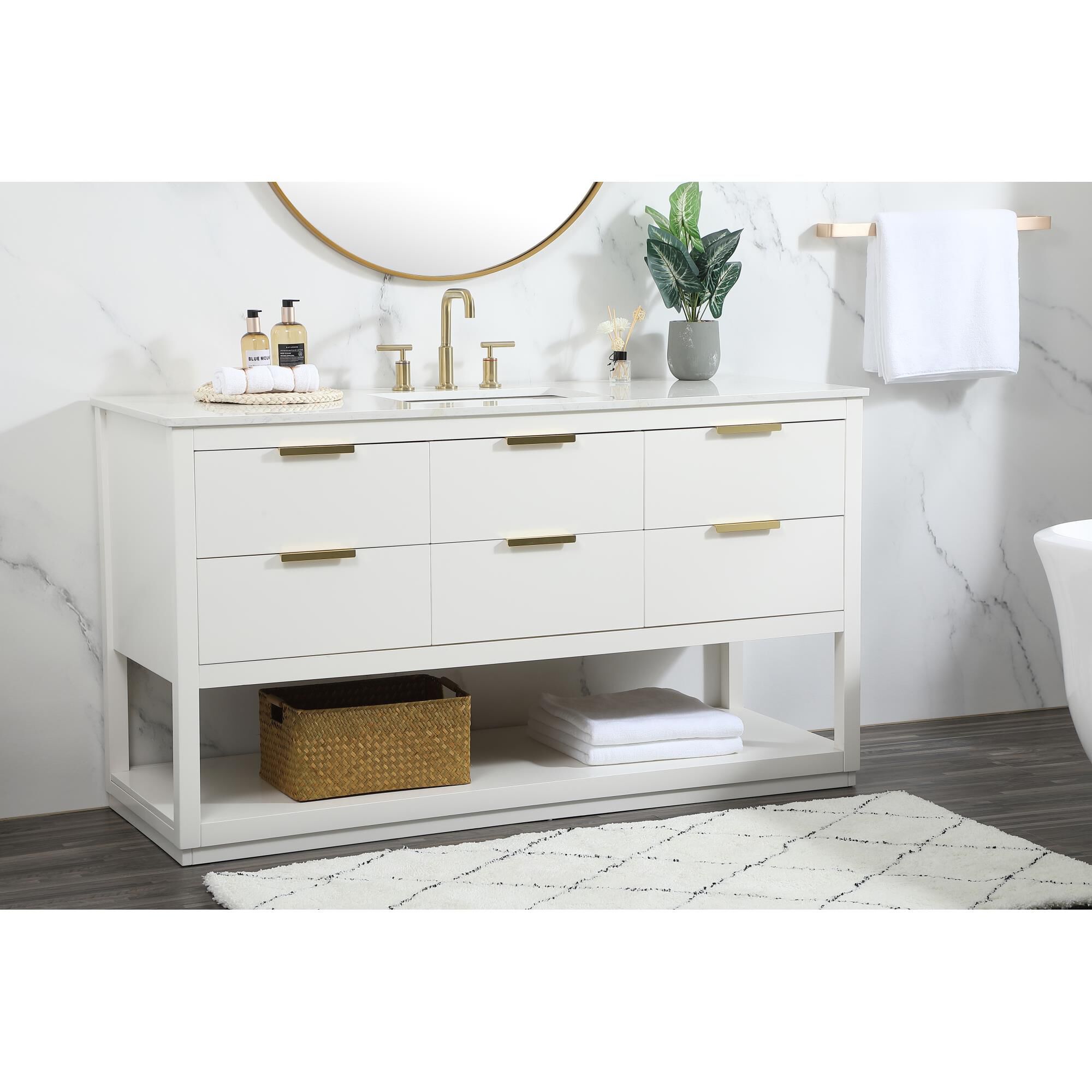 Larkin 60 Inch Bath Vanity by Elegant Decor