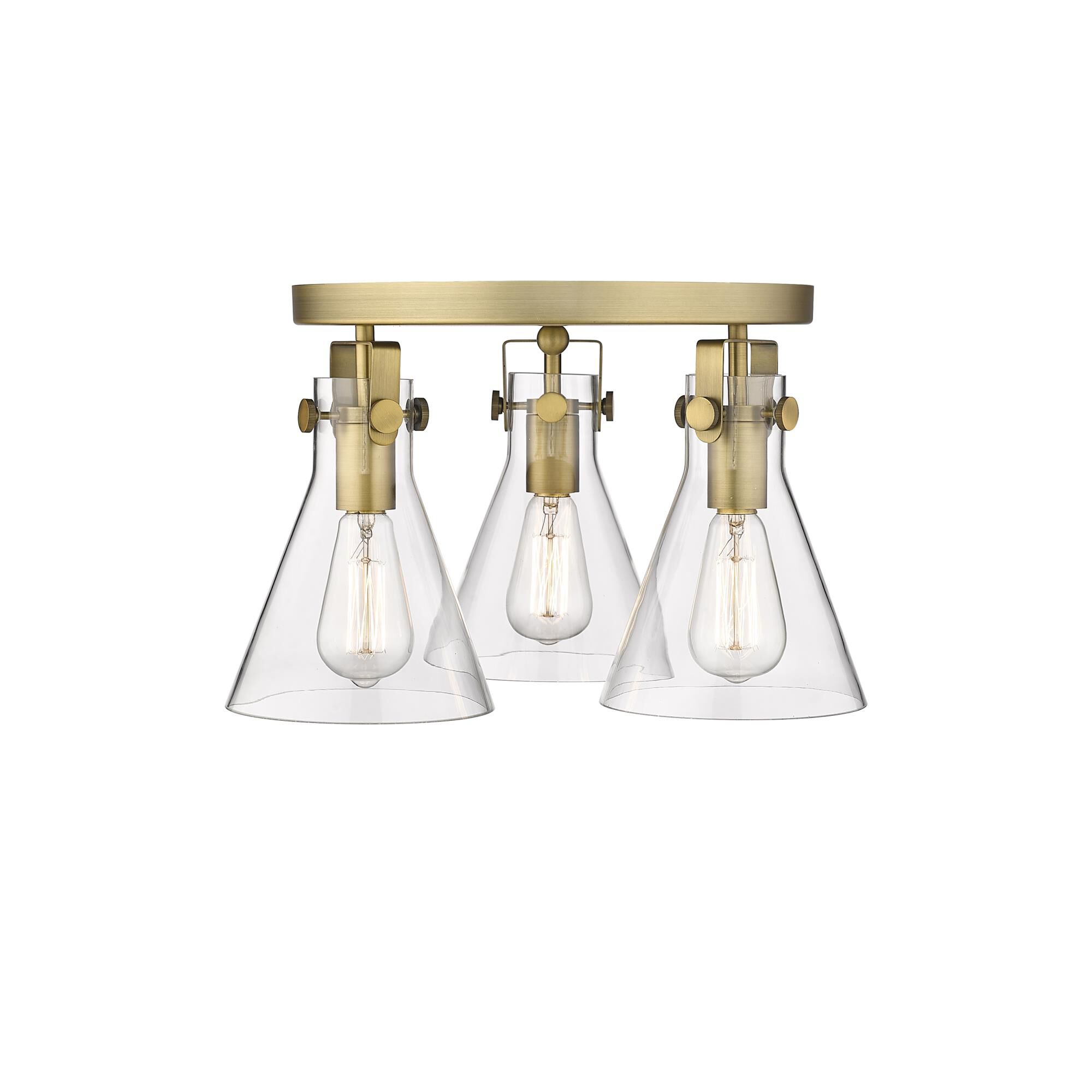 Bruno Marashlian Newton Cone 19 Inch 3 Light Flush Mount by Innovations Lighting