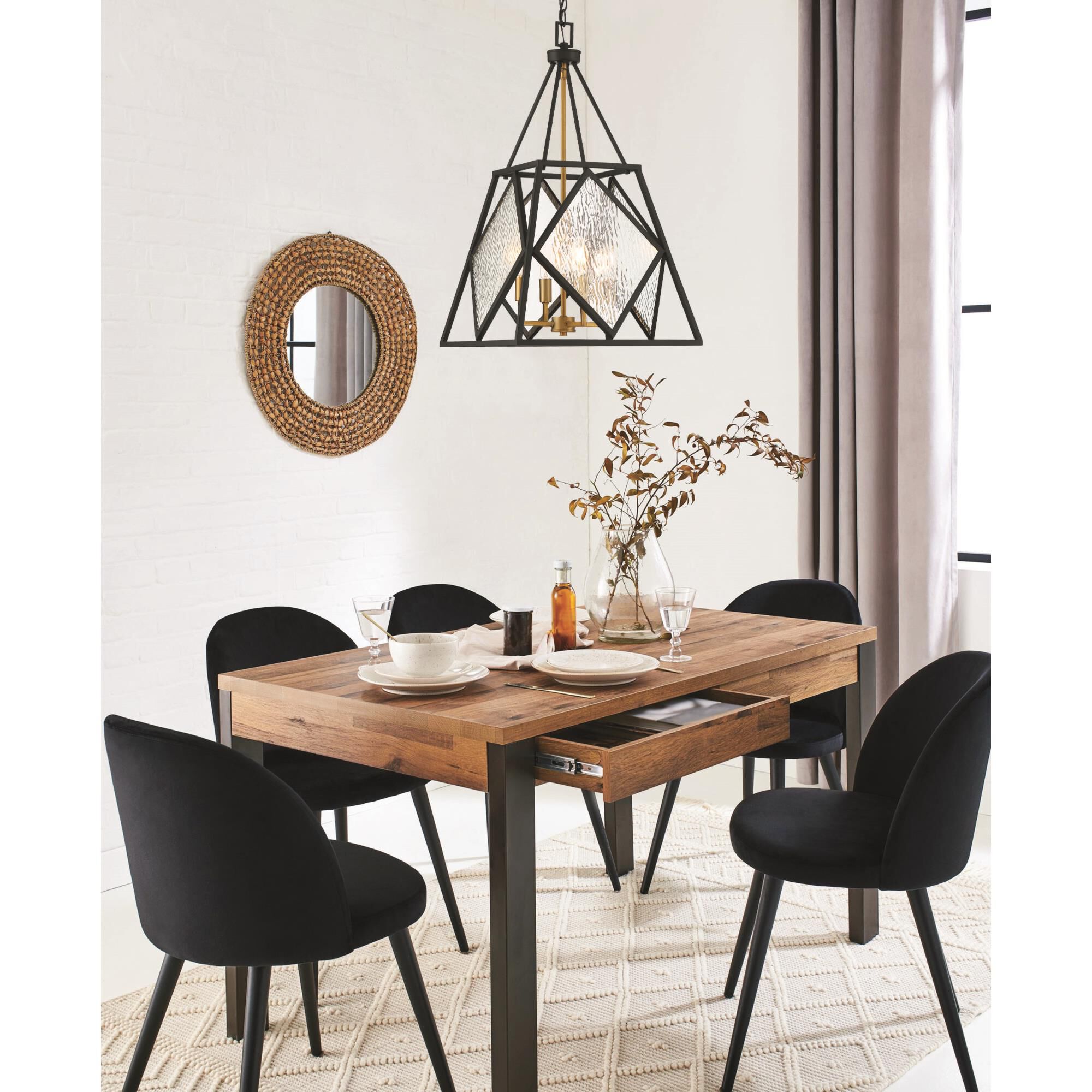 Shown in English Bronze And Warm Brass finish and Clear Water glass