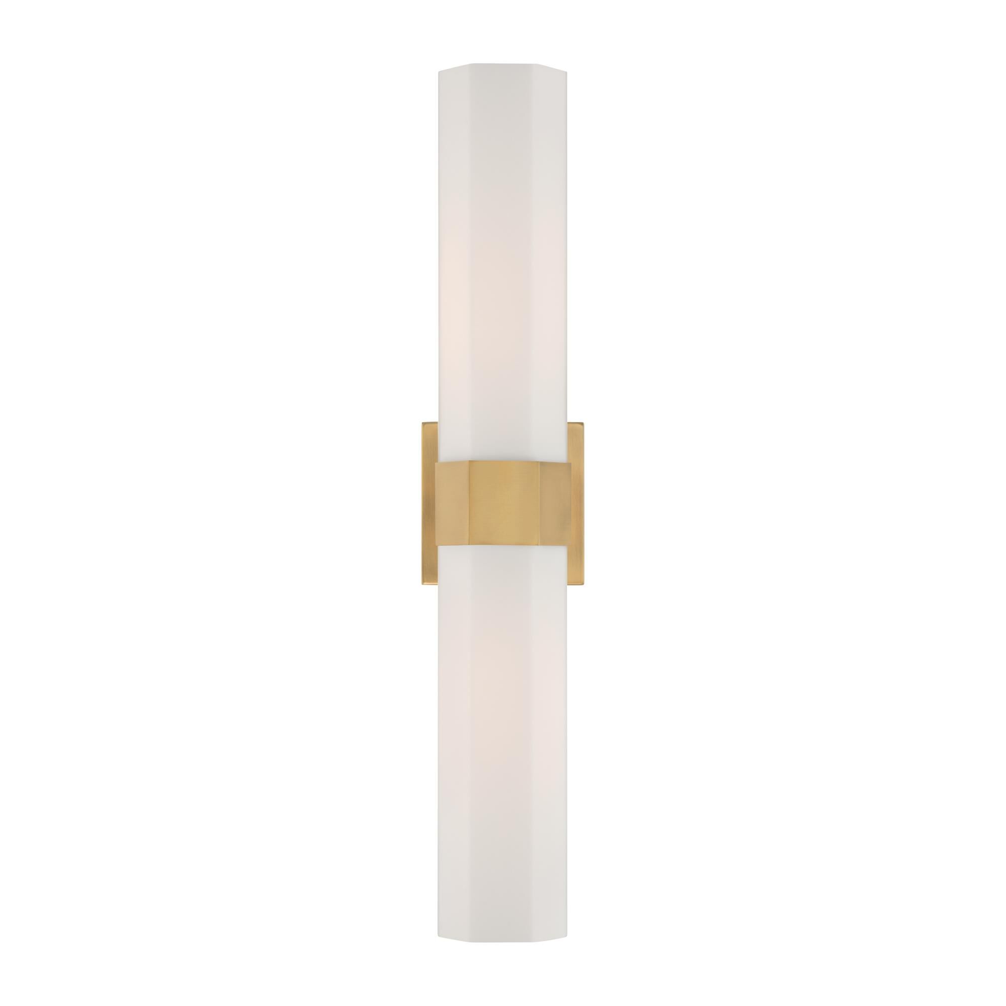 Shown in Legacy Brass finish and Etched Opal glass