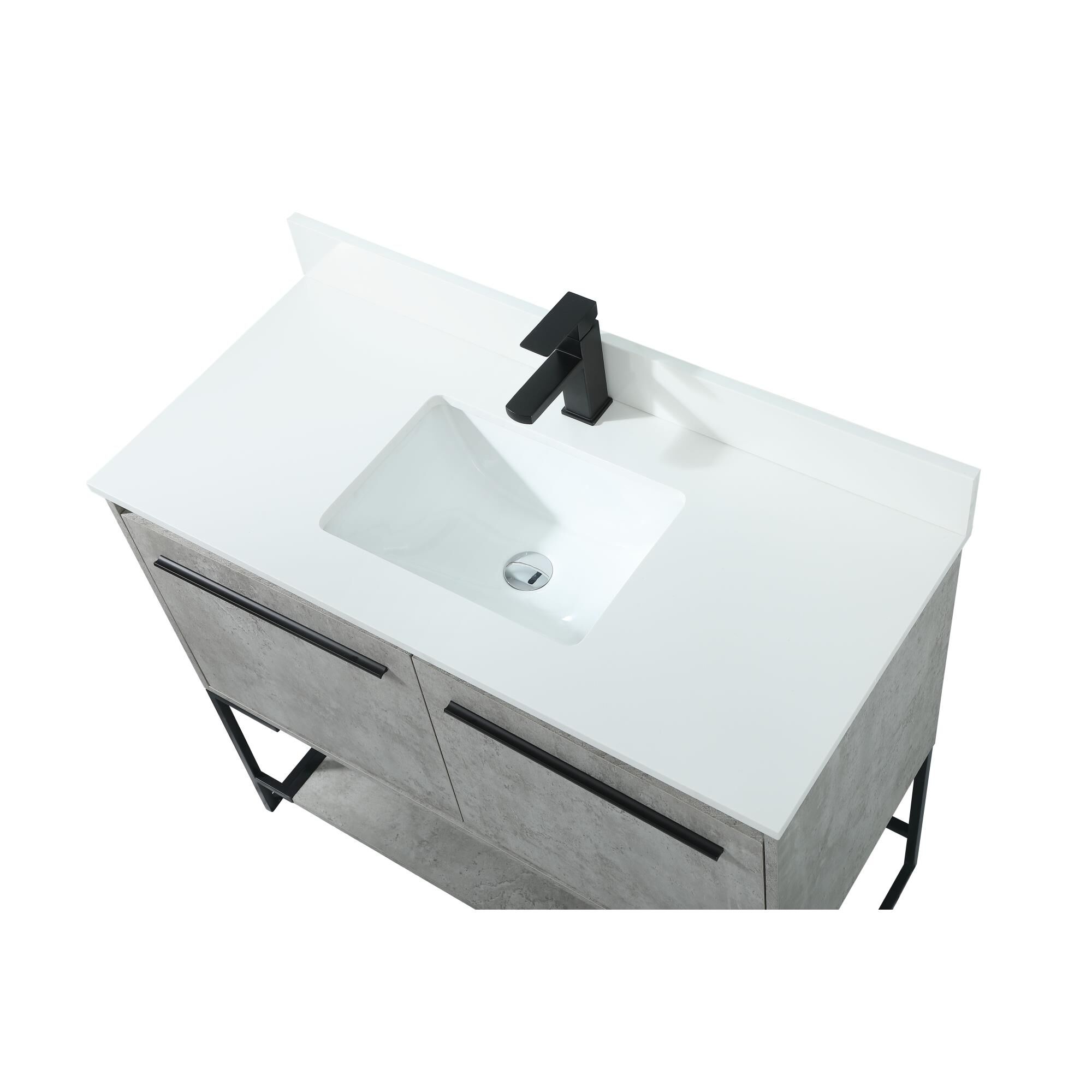 Shown in Concrete Grey finish